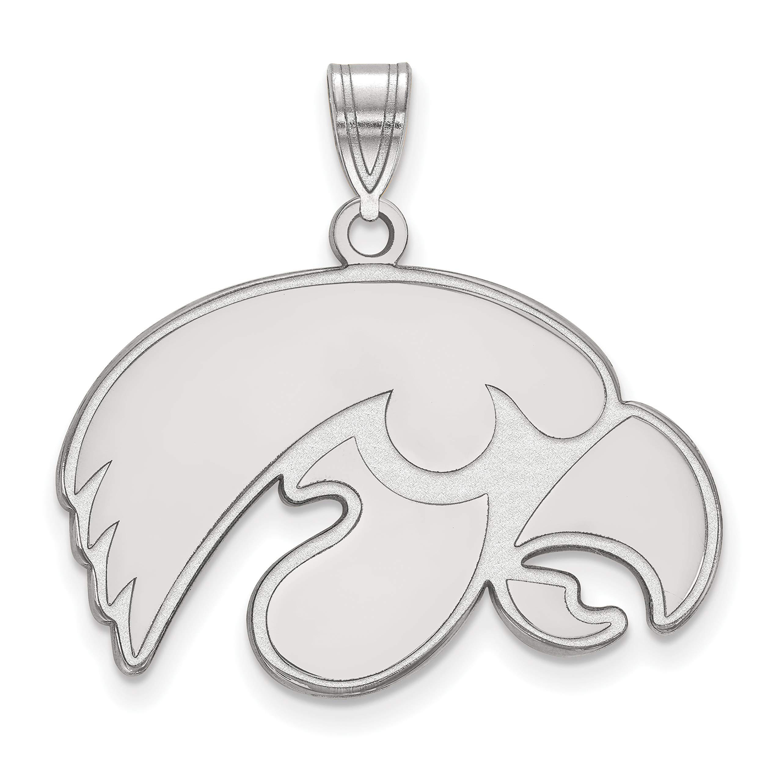 University of Iowa Hawkeyes Sterling Silver Mascot Head Pendant - Perfect for Game Day, Graduation Gifts & Alumni Pride