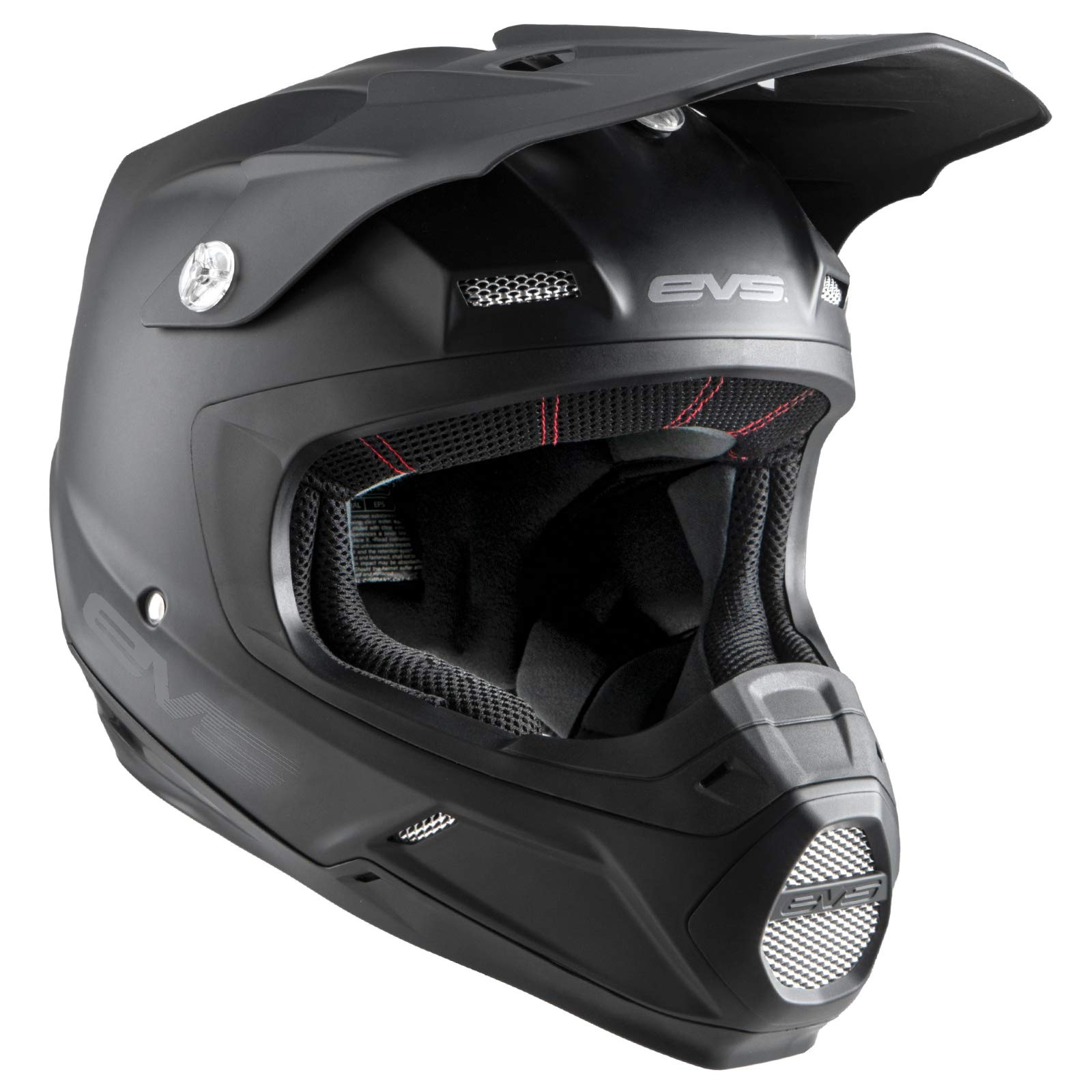 EVS Sports T5 Solid Off-Road Full Face Motorcycle Helmet for Men & Women - Dirt Bike, ATV, MX Riding - Lightweight DOT Certified Safety Gear for Adventure & Racing
