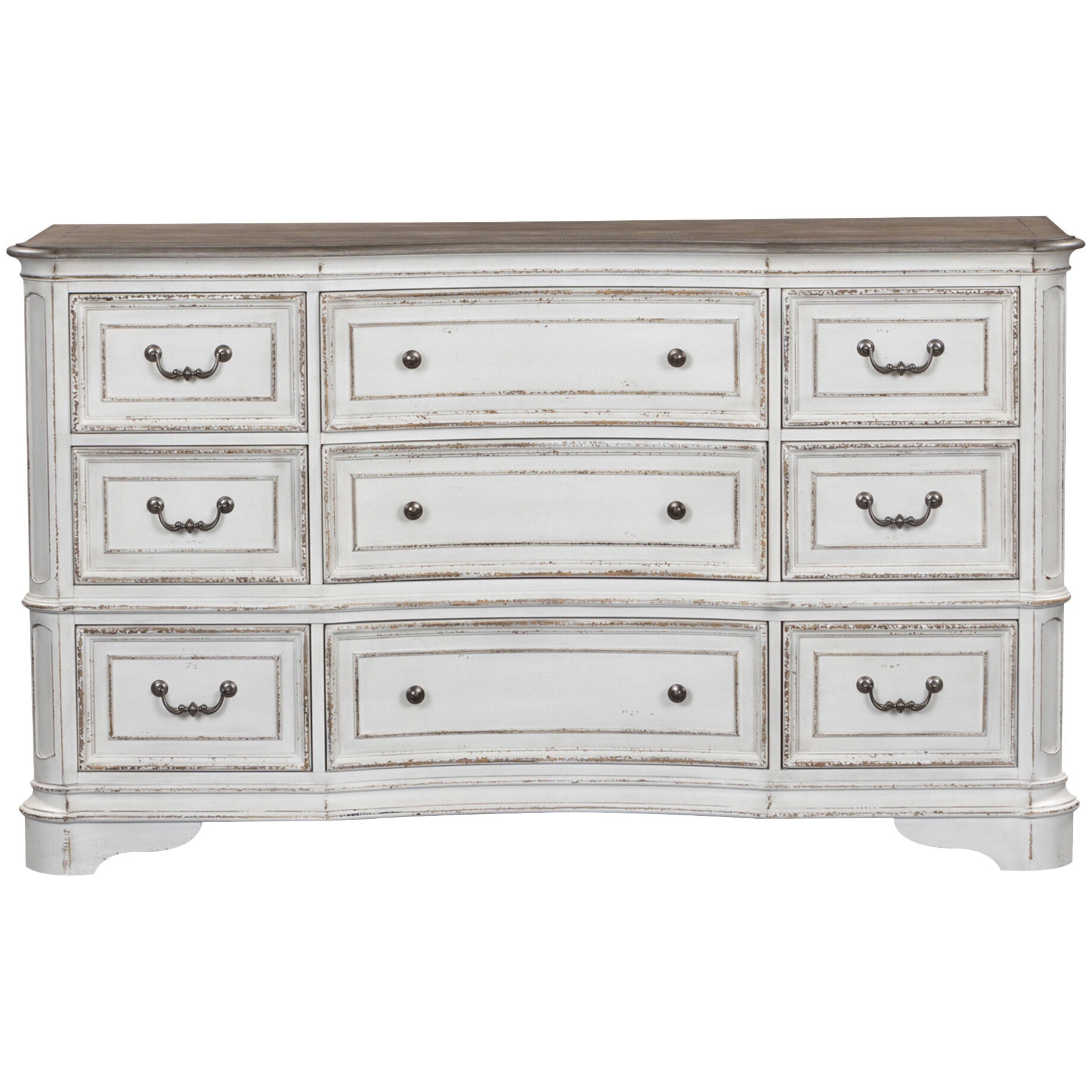 Magnolia Manor 9-Drawer Dresser - Solid Wood Bedroom Chest of Drawers for Storage | Perfect for Master Bedroom, Guest Room & Nursery Organization