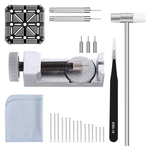 DOUP 26-in-1 Professional Watch Repair Tool Kit with Band Strap Link Pins Remover - Perfect for Watchmakers, Jewelers & DIY Watch Repair at Home or Workshop