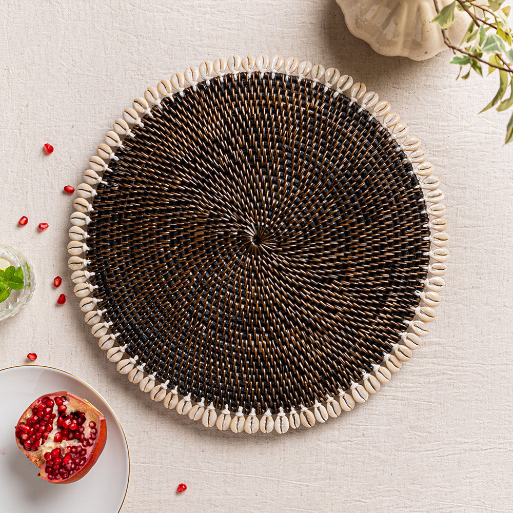 Liah Brown Table Mats Set of 2 - Premium Heat Resistant Placemats for Dining Table, Kitchen & Home Decor - Perfect for Dinner Parties, Daily Use & Gift Giving
