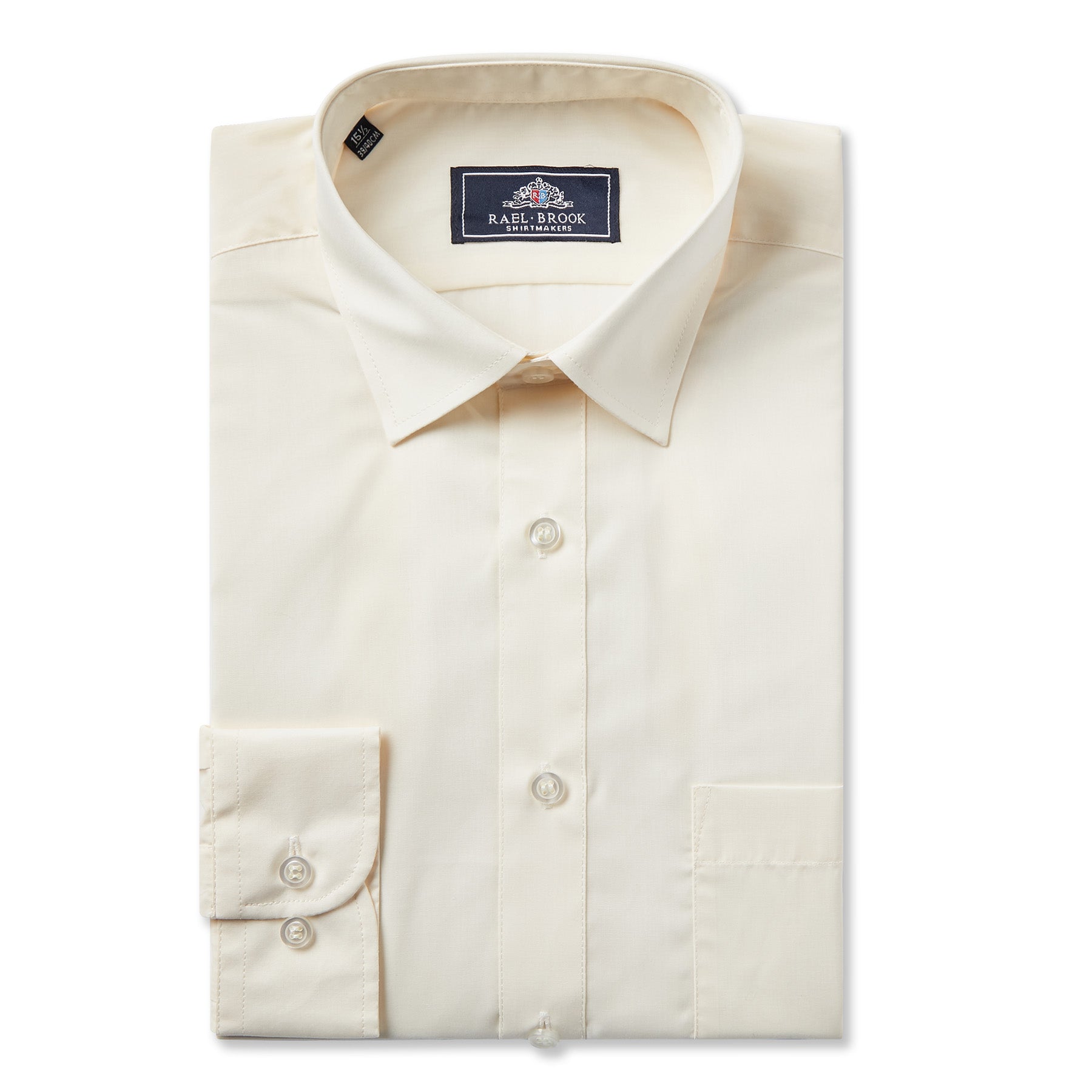 Premium Men's Cream Standard Collar Dress Shirt - Formal & Business Casual Wear for Office, Wedding & Special Occasions