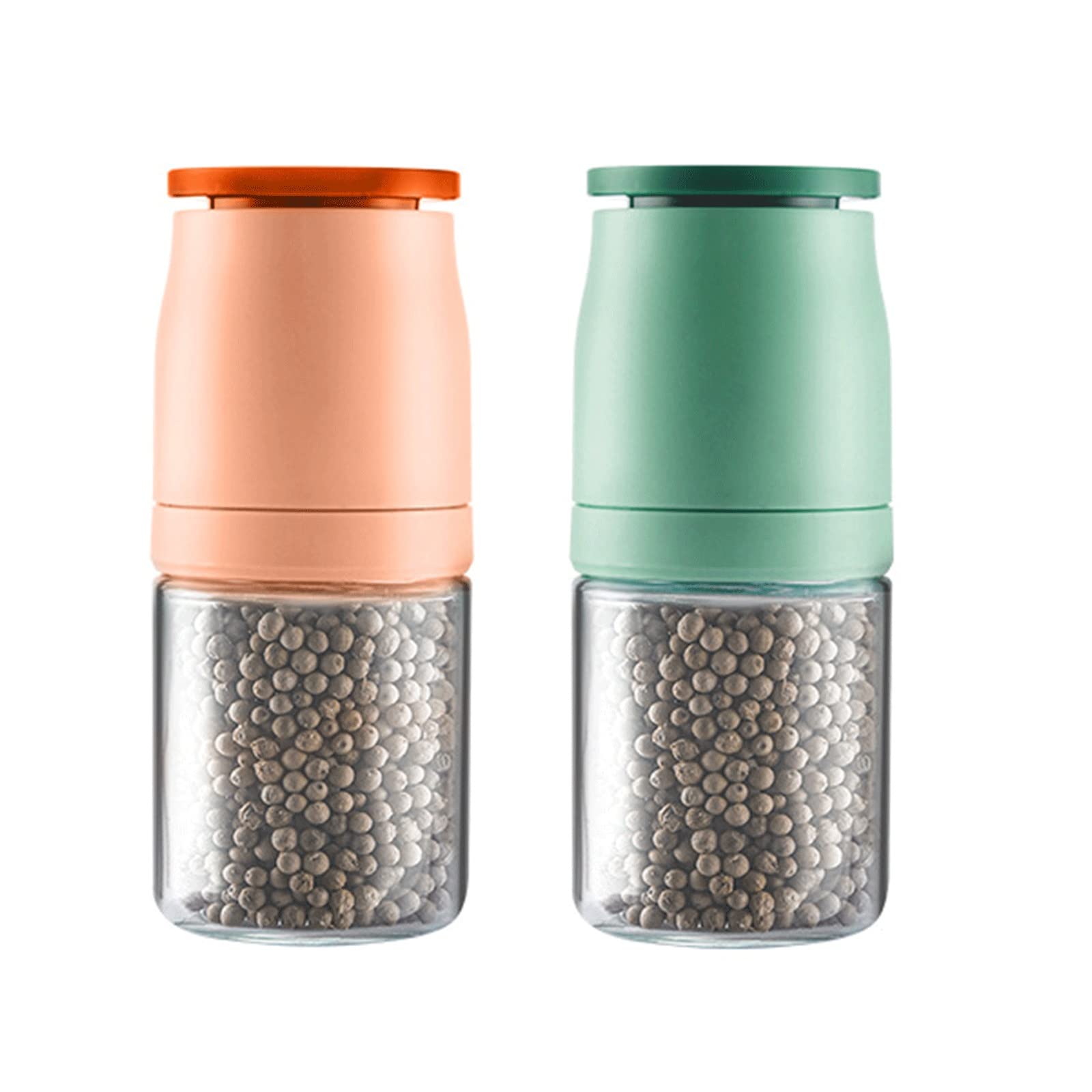 Premium Feijia Salt and Pepper Grinder Set - 2 Pack Adjustable Ceramic Mill for Fresh Ground Black Pepper, Sea Salt & Spices - Ideal for Kitchen, Dining Table & Gourmet Cooking