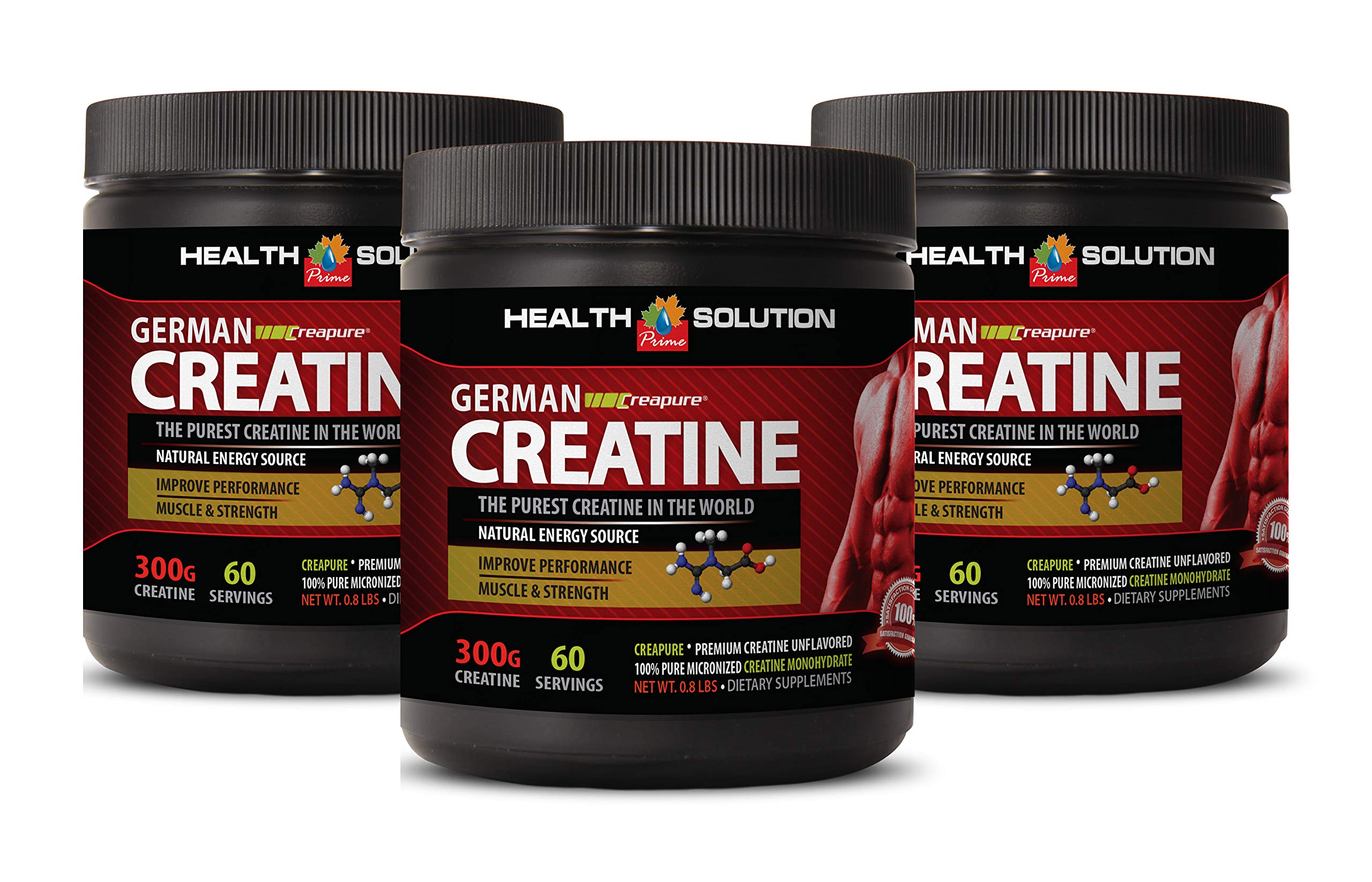 Premium German CREAPURE Creatine Monohydrate Powder for Men - Post Workout Muscle Builder Supplement - 900g (180 Servings) - Enhance Strength & Recovery for Gym, Bodybuilding & Athletic Performance