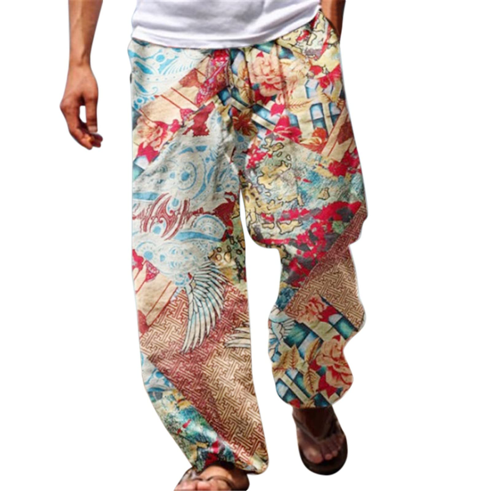 Big & Tall Men's Sports Pants - Loose Fit Plus Size Casual Trousers for Beach & Gym