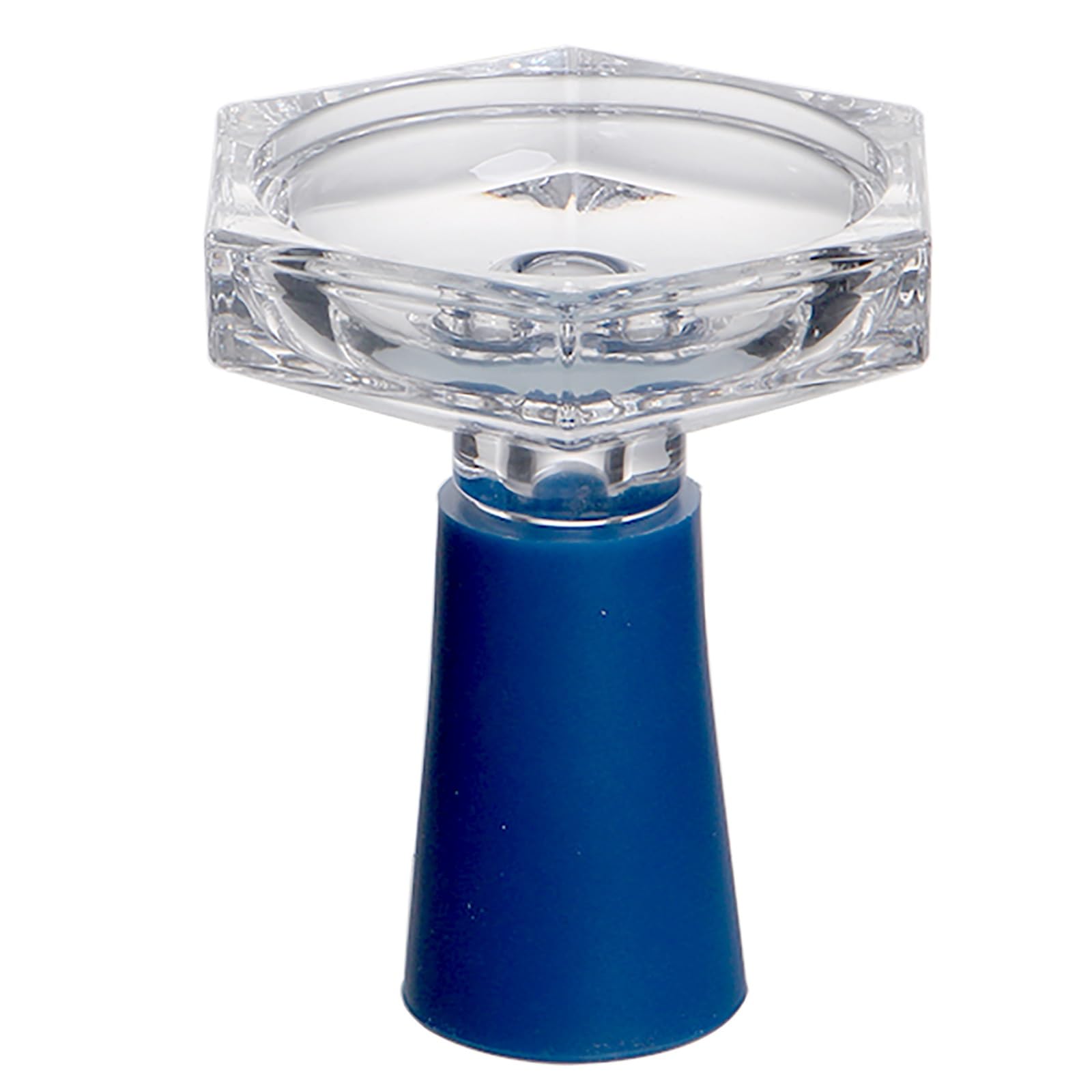 Premium Hexagonal Glass Phunnel Shisha Bowl - High-Temperature Resistant Hookah Bowl Compatible with Heat Management Systems - Durable Replacement Bowl for Enhanced Smoking Experience (Blue) - Perfect for Home Relaxation & Social Gatherings
