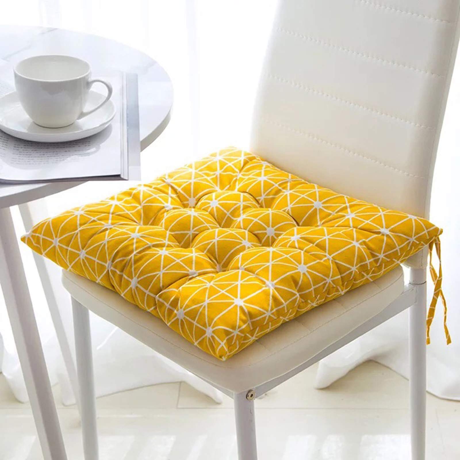 XYXH 6-Pack Square Outdoor Seat Cushions with Ties - Non-Slip, Durable Chair Pads for Dining Chairs, Patio Furniture - Perfect for Living Room, Balcony, Kids Play Area & Outdoor Entertaining