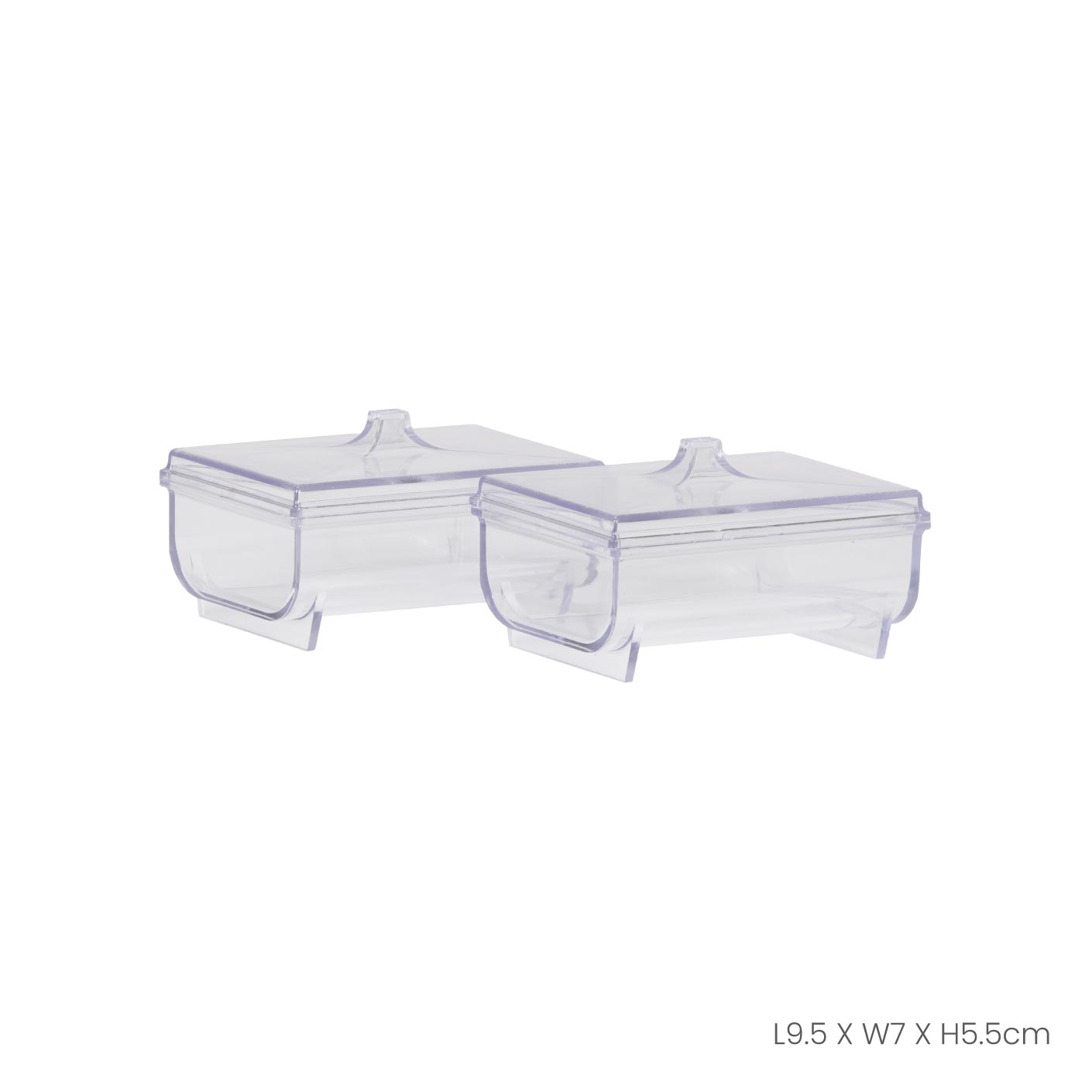 Elly Case with Lid - 2-Piece Set (2073 2) | Airtight Food Storage Containers for Kitchen, Meal Prep & On-the-Go Snacks