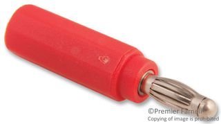 POMONA 6728-2 20A Red Banana Jack to Banana Plug Adapter (10-Pack) - Perfect for Audio Equipment, Test Leads & Electrical Connections