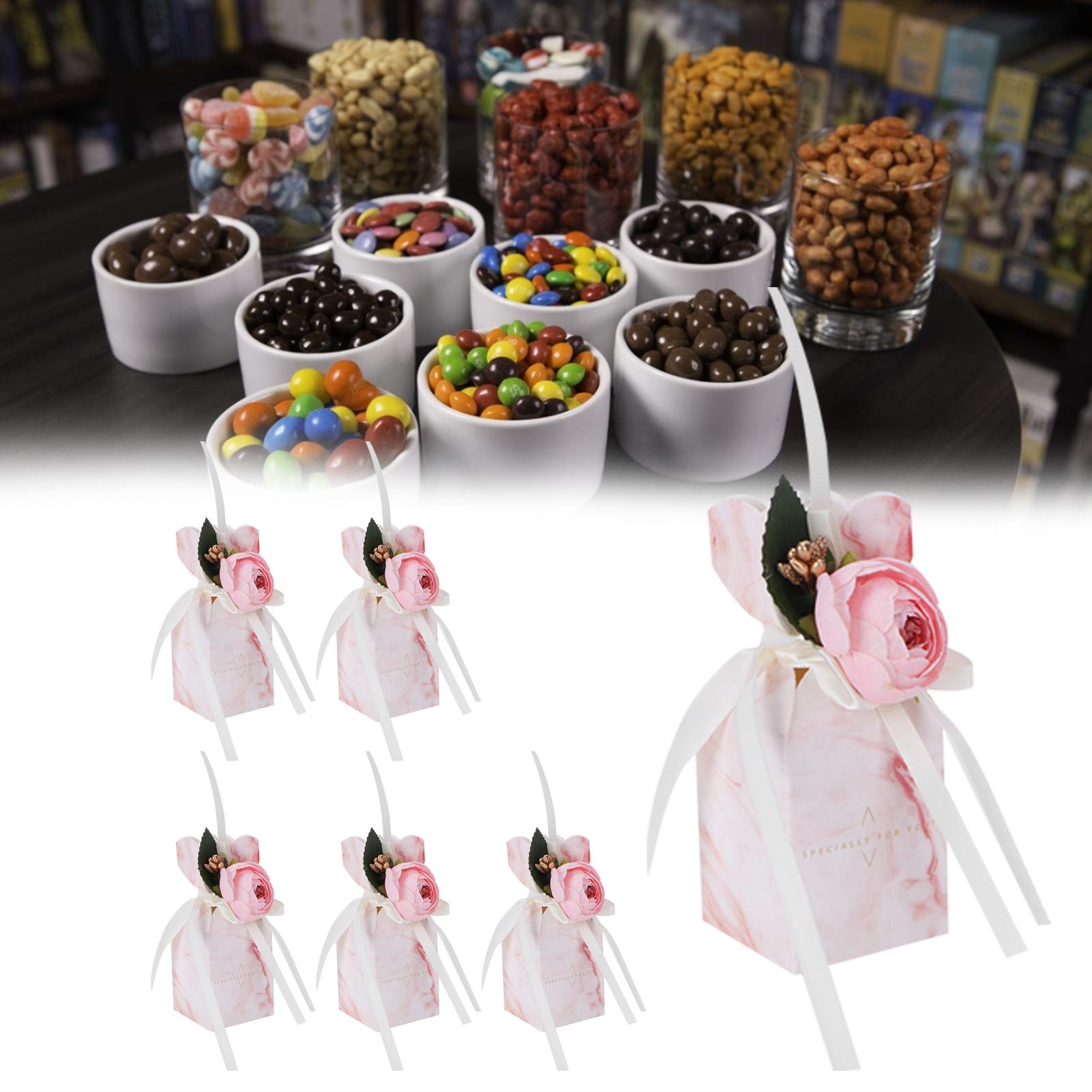 Durable Sturdy Fdit Cookie Boxes with Ribbon - Elegant Candy Gift Box for Mother's Day, Valentine's Day, Birthday Party & Anniversaries (Fire Cloud Trumpet Design) - Perfect for Holiday Gifting, Party Favors & Sweet Treat Packaging