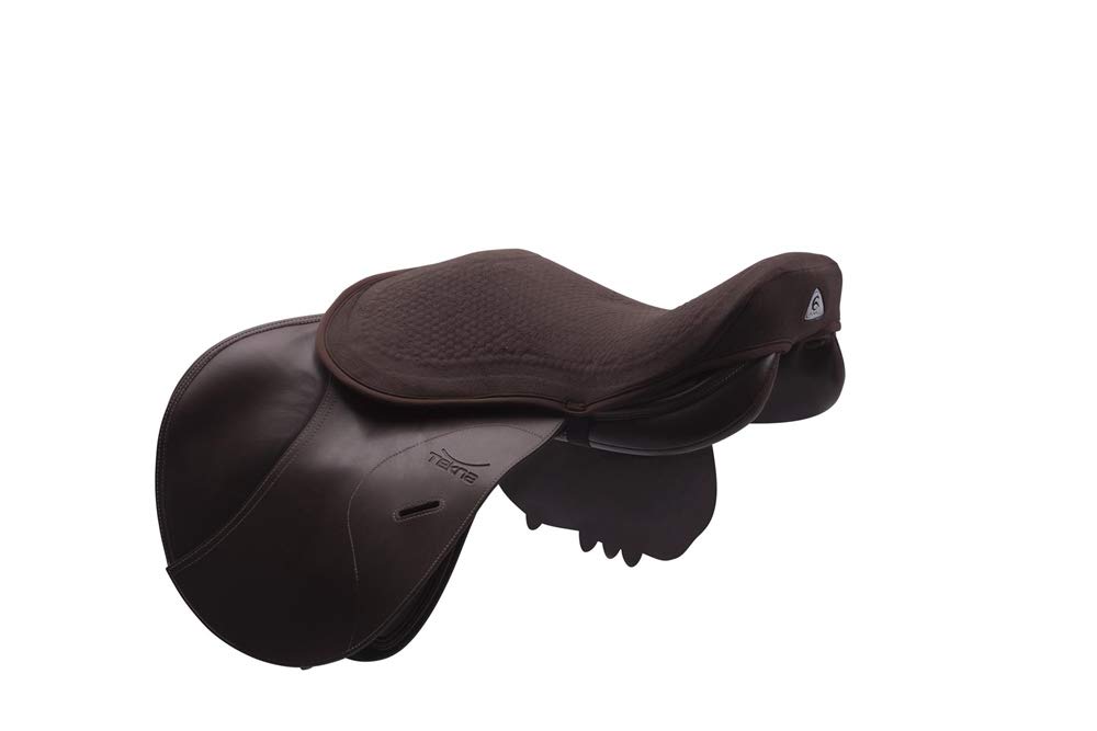 Acavallo Ortho-Coccyx Seat Saver Jump Saddle Pad - Dri-Lex Shock Absorbing Technology - Brown Size M - Perfect for Equestrian Riding & Horseback Training