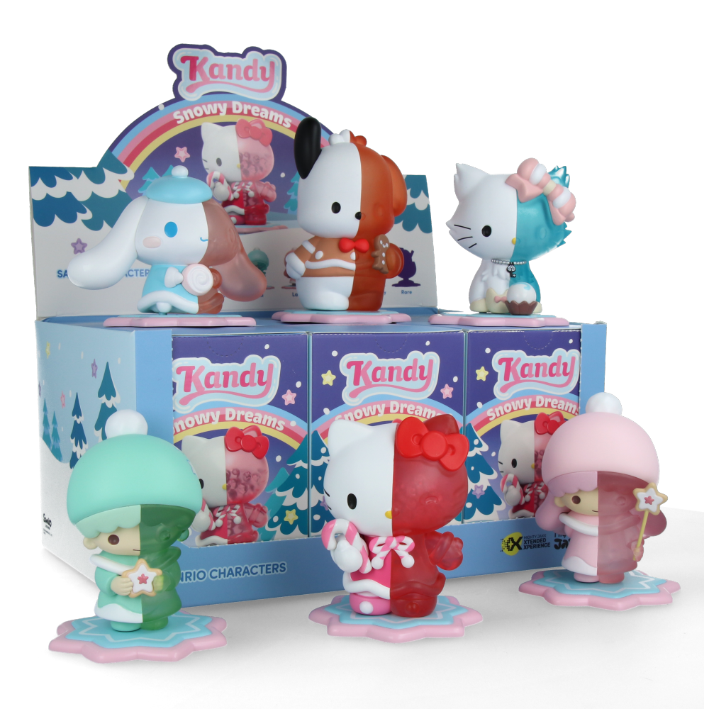Kandy x Sanrio Snowy Dreams Cute Plush Toy - Hello Kitty & Friends Collectible for Kids & Adults - Perfect for Gifts, Bedroom Decor, and Anime Fans