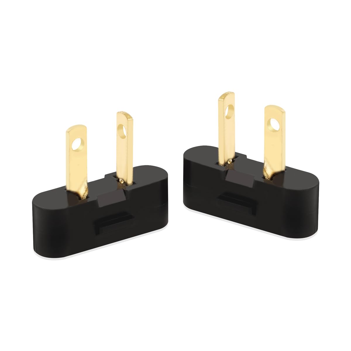 2 Pin Black Speaker Cable - 1 Inch Male to Male Audio Wire (2 Pack) - Compatible with Pioneer, Akai, Allied Radio Shack Receivers - Perfect for Home Theater, Stereo Systems & Audio Equipment Connections