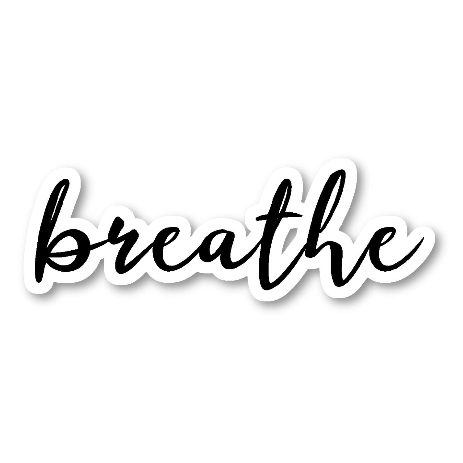 Inspirational Breathe Quote Vinyl Decal Sticker - 8 Inch Motivational Laptop, Phone, Tablet Decal - Perfect for Office, School, Water Bottles & DIY Projects