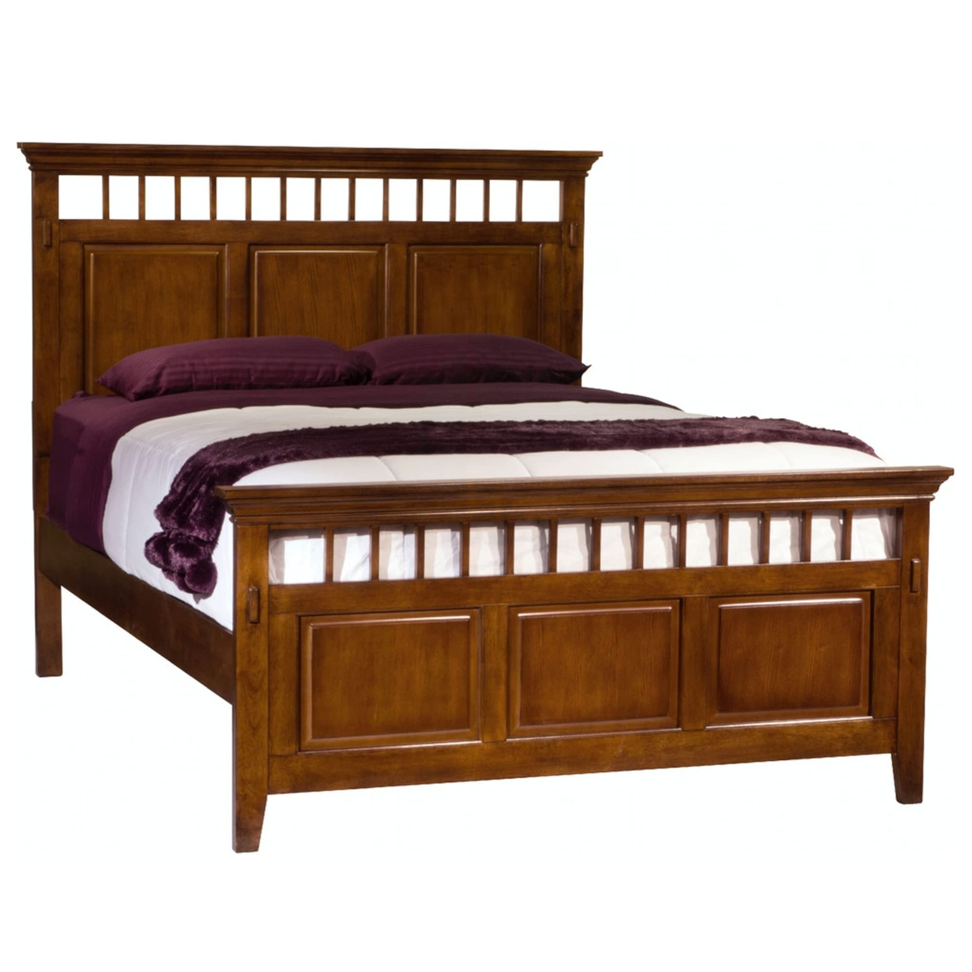 Sunset Trading Tremont King Size Bed Frame - Warm Chestnut Finish with Satin Gloss for Bedroom | Perfect for Master Bedrooms, Guest Rooms & Luxury Home Decor