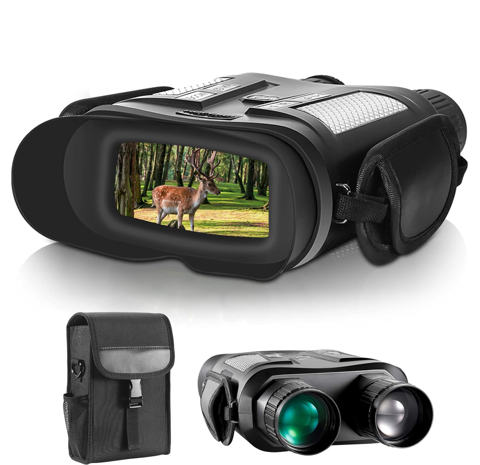 Digital Night Vision Binoculars for Adults with Infrared IR Illuminator & Zoom - Perfect for Hunting, Surveillance, Boating, Wildlife Watching & Fishing - Capture Photos & Videos - Day & Night Vision Goggles for Outdoor Adventures & Security Monitoring