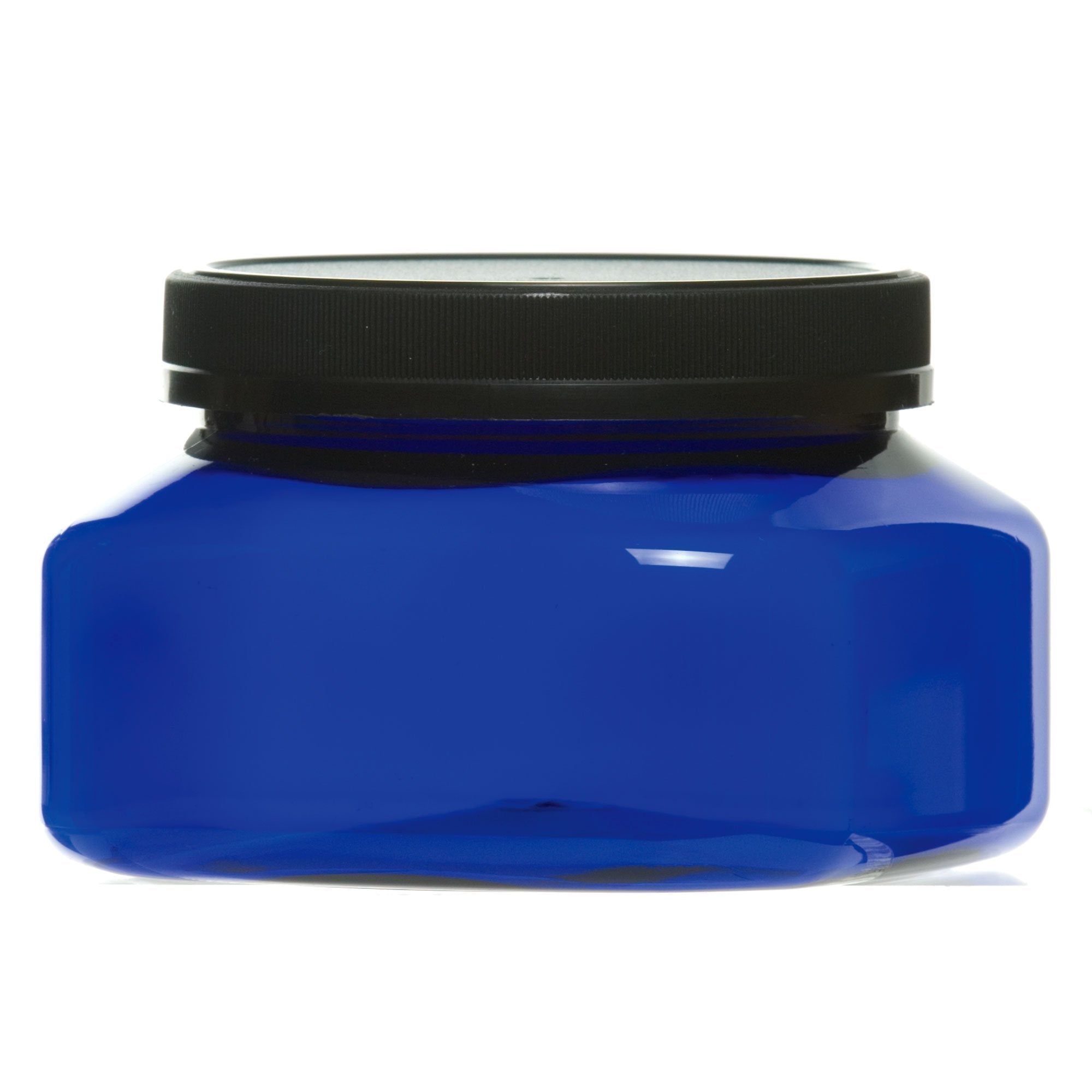 8 oz Square Blue Glass Jar with Airtight Lid - Perfect for Food Storage, Spices, DIY Crafts & Home Organization