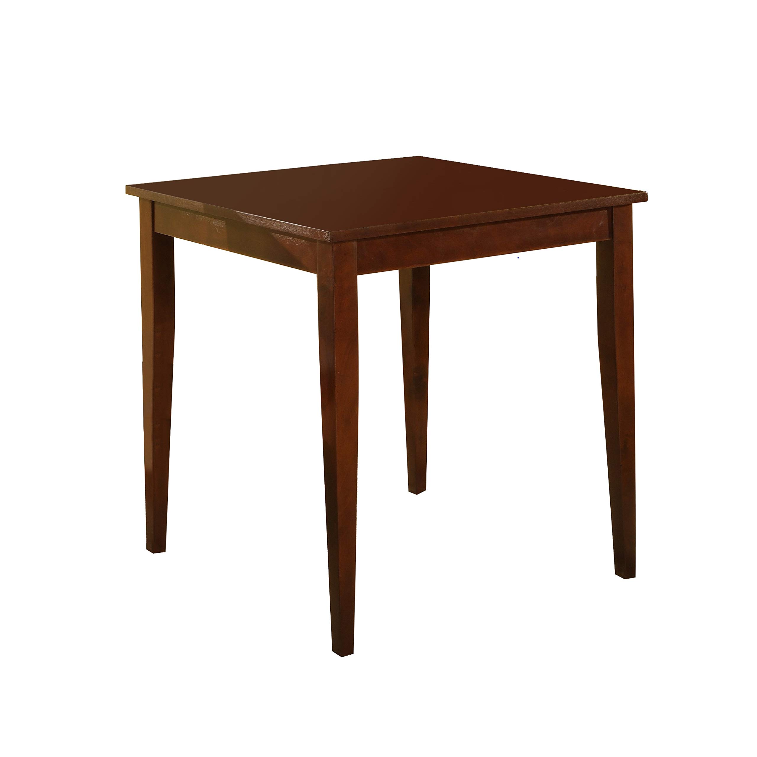 Kings Brand Furniture - Kurmer Square Solid Wood Dining Room Kitchen Table, Cappuccino Finish - Perfect for Family Meals, Dinner Parties & Small Space Dining Areas