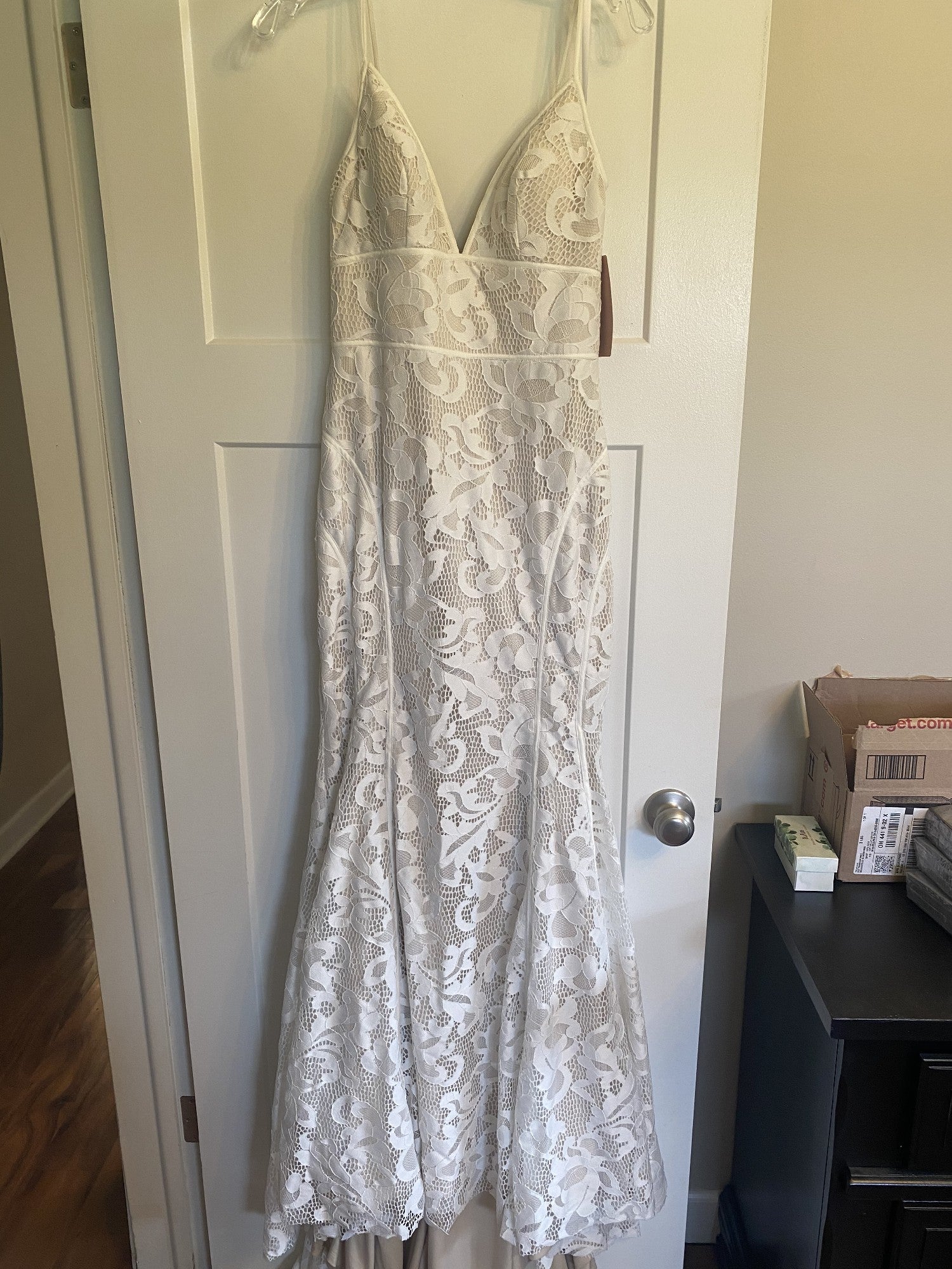 Hayley Paige Tyler Gown - Elegant Wedding Dress with Beaded Lace Appliques | Perfect for Bridal Ceremonies, Formal Events & Red Carpet Occasions