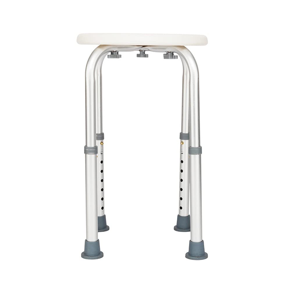 Adjustable Aluminum Alloy Shower Chair for Seniors & Adults - 8-Level Height Bathtub Stool with Non-Slip Feet | Bathroom Safety Seat for Elderly, Disabled & Post-Surgery Recovery | Ideal for Shower, Bathtub & Wet Room Use