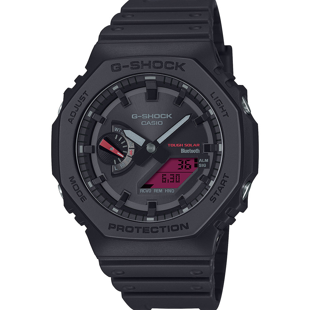 G Shock GAB2100BBR 1A Digital Analog Watch for Men - Rugged Military Style with Solar Power & Bluetooth - Perfect for Outdoor Sports, Hiking and Everyday Wear