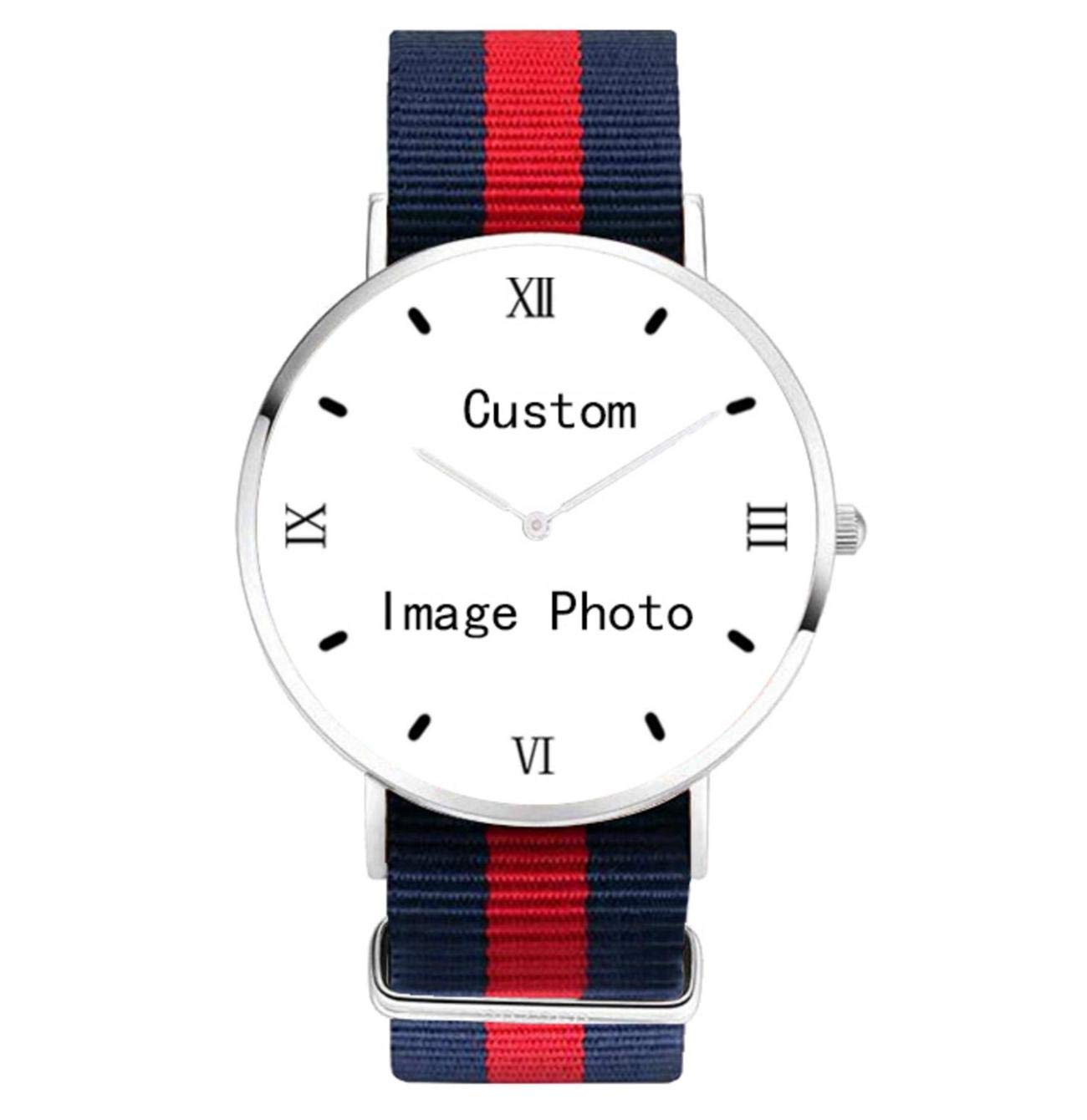 Custom Engraved Watches for Men & Women - Personalized Gifts for Him, Her, Couples & Family - Anniversary, Birthday, Wedding Present - Luxury Stainless Steel Watch with Custom Text & Date