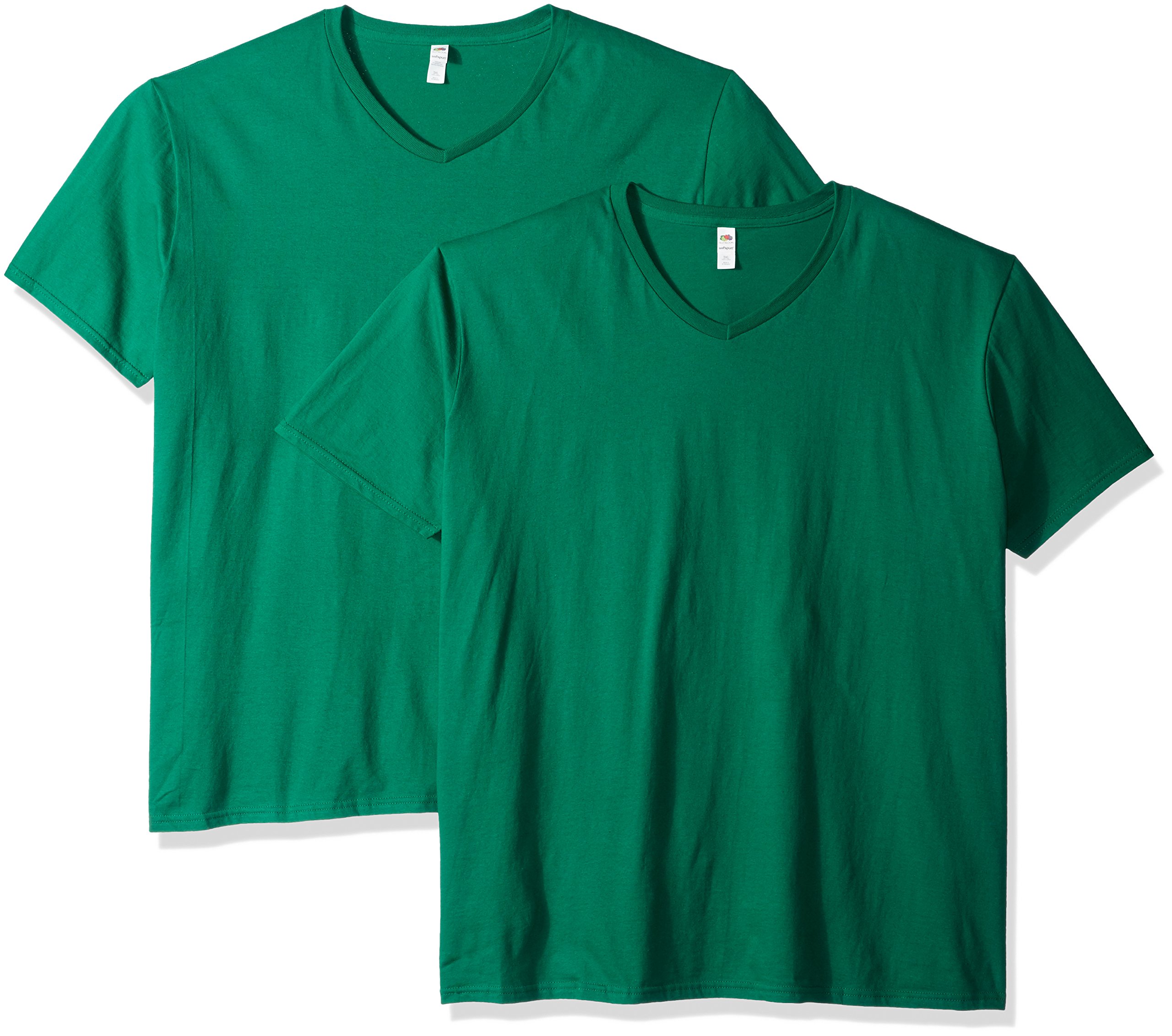 Fruit of the Loom Men's Lightweight Cotton V-Neck T-Shirt Multipack - Soft Breathable Undershirts for Everyday Wear, Work & Casual Outfits