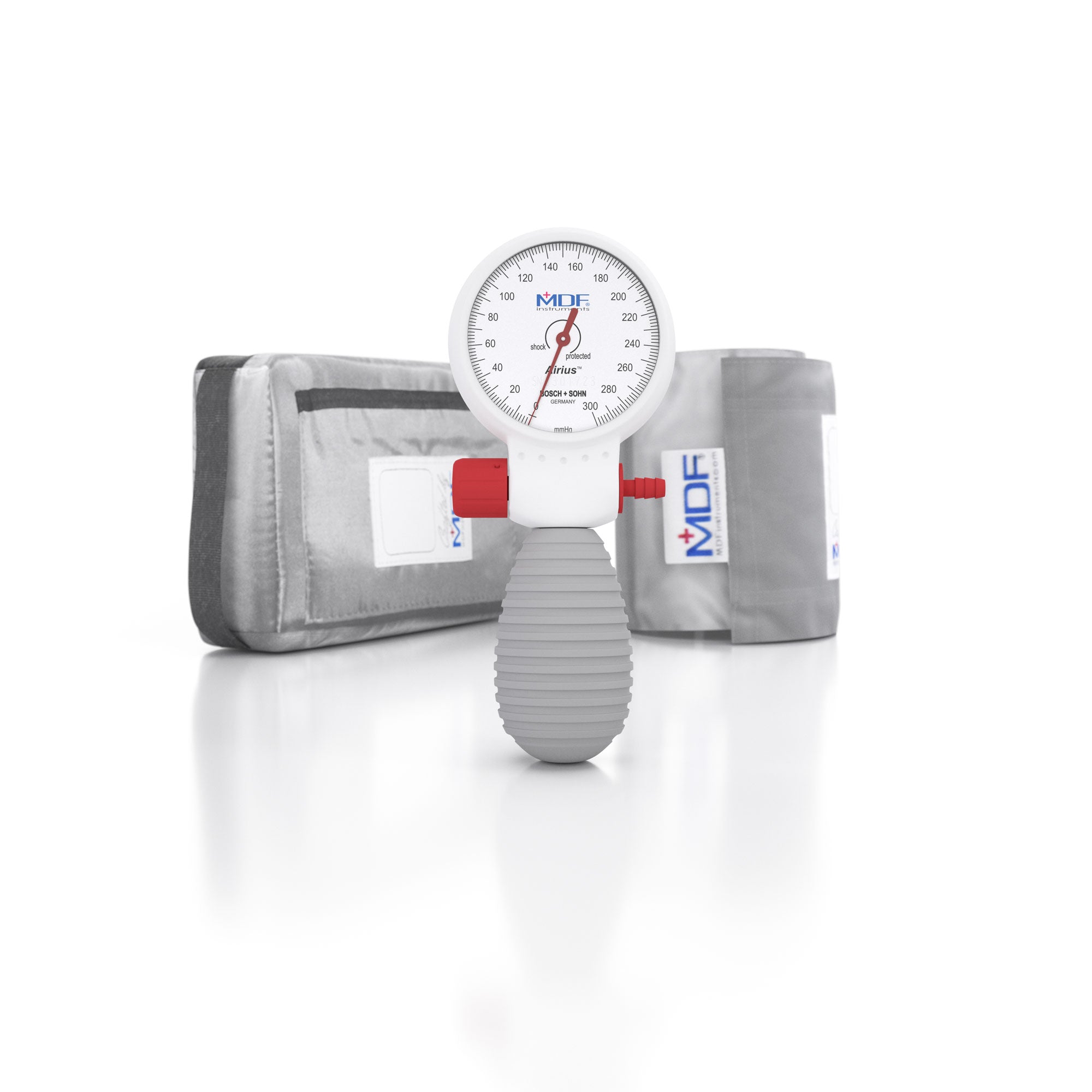 Airius® Palm Aneroid Sphygmomanometer - Portable Blood Pressure Monitor for Home Use, Travel & Clinical Settings - Grey