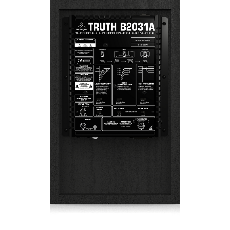 Behringer Truth B2031A Professional Studio Monitor Speakers - Perfect for Music Production, Recording, and Home Studios