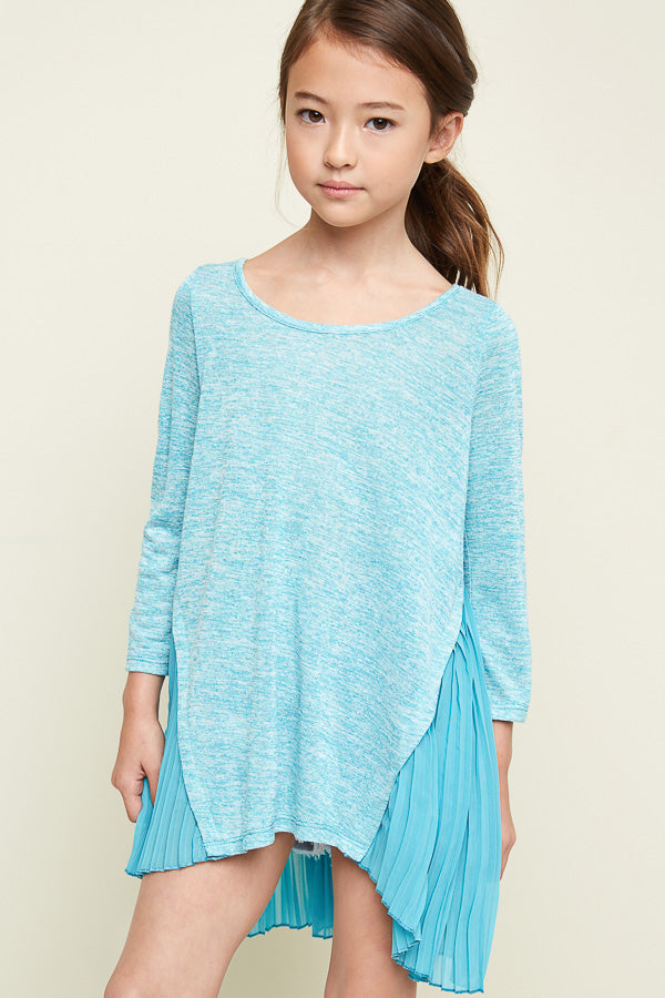 Elegant Pleated Long Sleeve Blouse for Women - Trendy Office & Party Wear - Comfortable Work & Evening Outfit