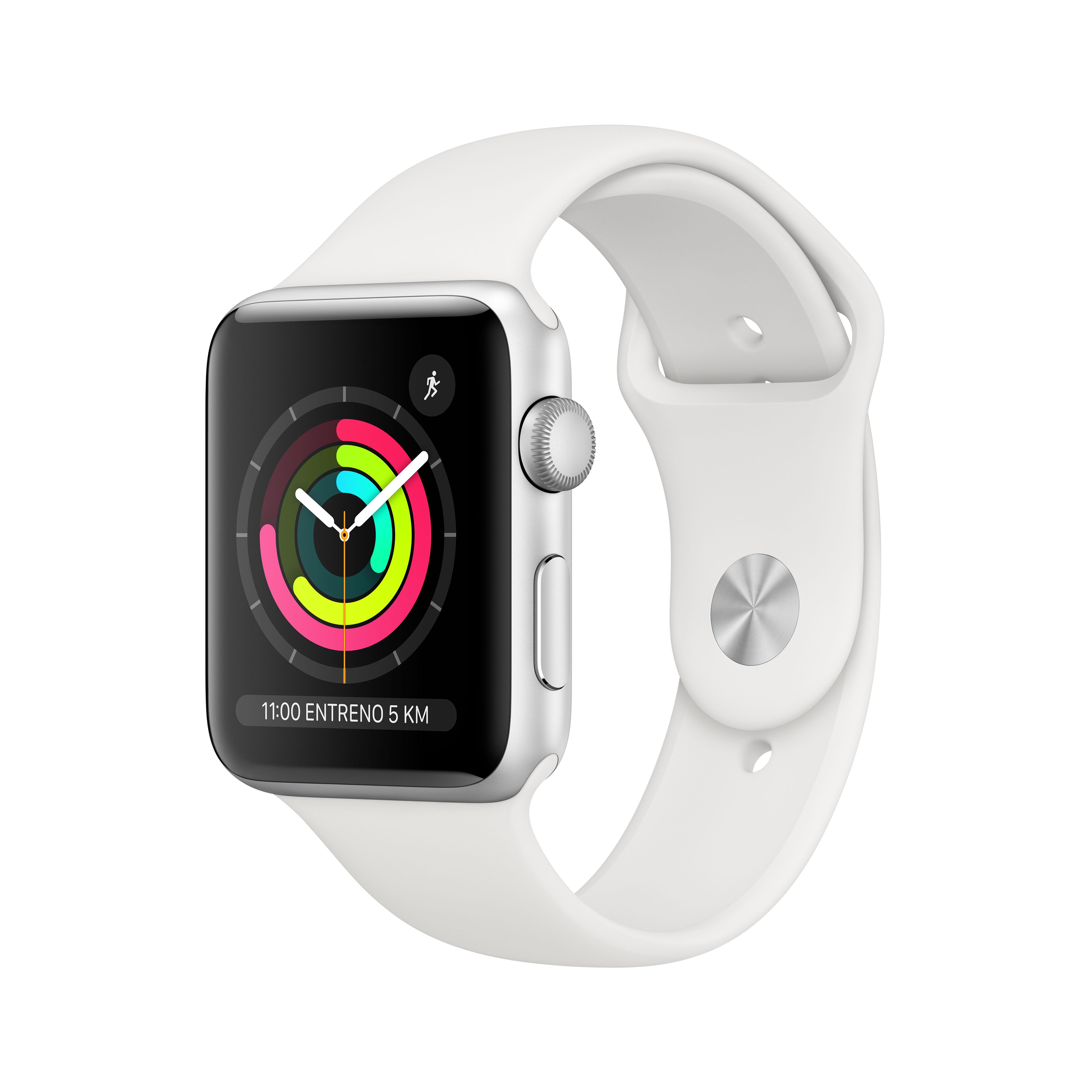 Apple Watch Series 3 (GPS) 42mm Aluminum Case with White Sport Band - Smartwatch for Fitness Tracking & iPhone Connectivity - Perfect for Running, Swimming & Daily Use