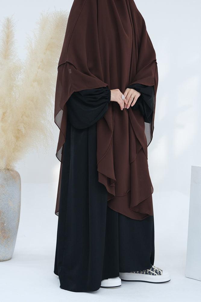 Extra Long Marziya Two Layer Chiffon Scarf - Elegant Shawl Wrap for Weddings, Parties & Special Occasions | Perfect for Evening Events, Bridal Accessories & Formal Dresses