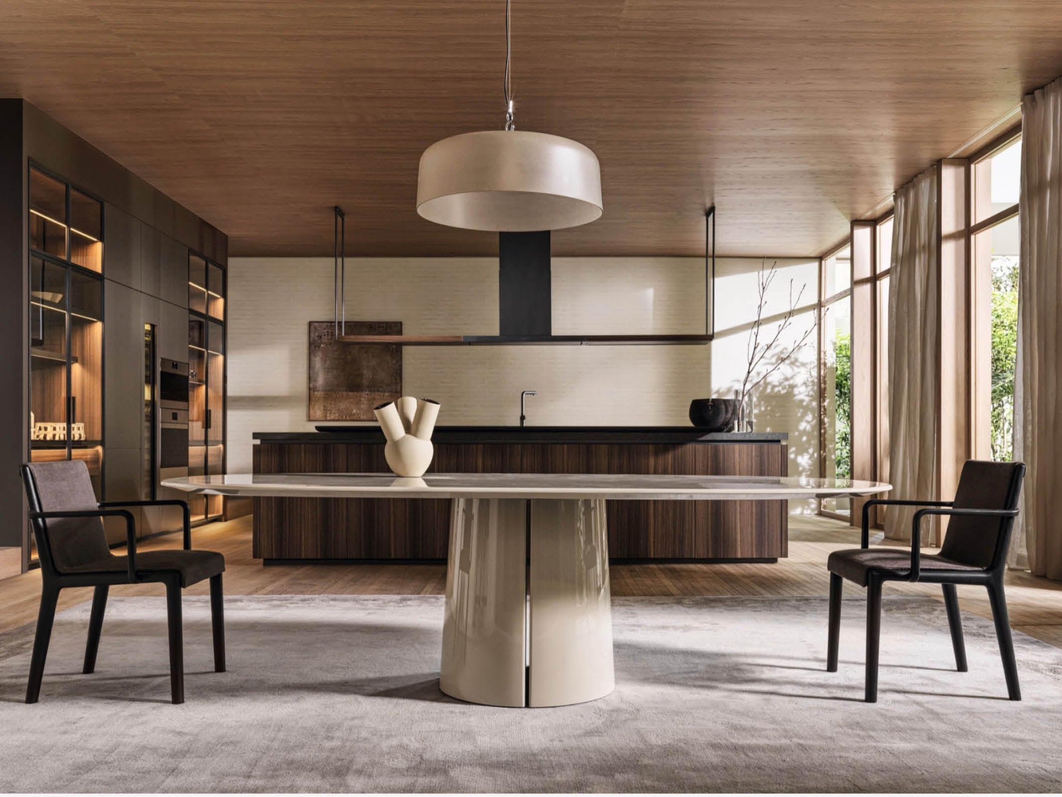 Stylish Mateo Oval Dining Table - Modern Wooden Kitchen Table for 6 - Perfect for Family Dinners & Entertaining Guests