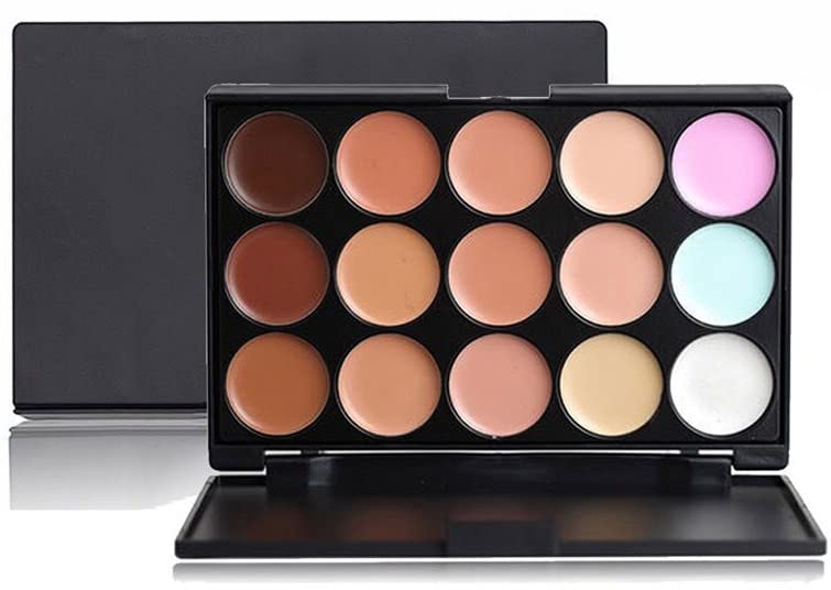 Wiffy Beauty 15 Color Cream Contour & Concealer Palette - Professional Face Sculpting Makeup Kit for Highlighting, Contouring & Concealing | Perfect for Everyday Makeup, Photo Shoots & Special Occasions