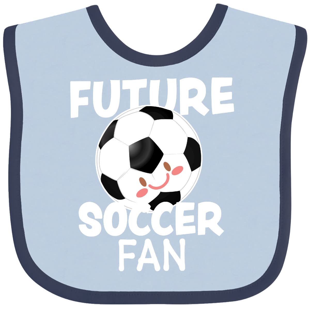 Inktastic Future Soccer Fan Baby Bib - Soft & Absorbent Drool Bibs for Infants & Toddlers - Perfect for Feeding, Teething, and Playtime - Cute Soccer-Themed Design for Boys & Girls