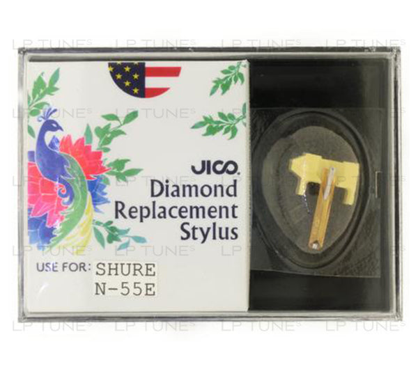 Shure N55E Replacement Stylus by JICO - High-Quality Needle for Turntables & Record Players - Perfect for Vinyl Enthusiasts & DJs