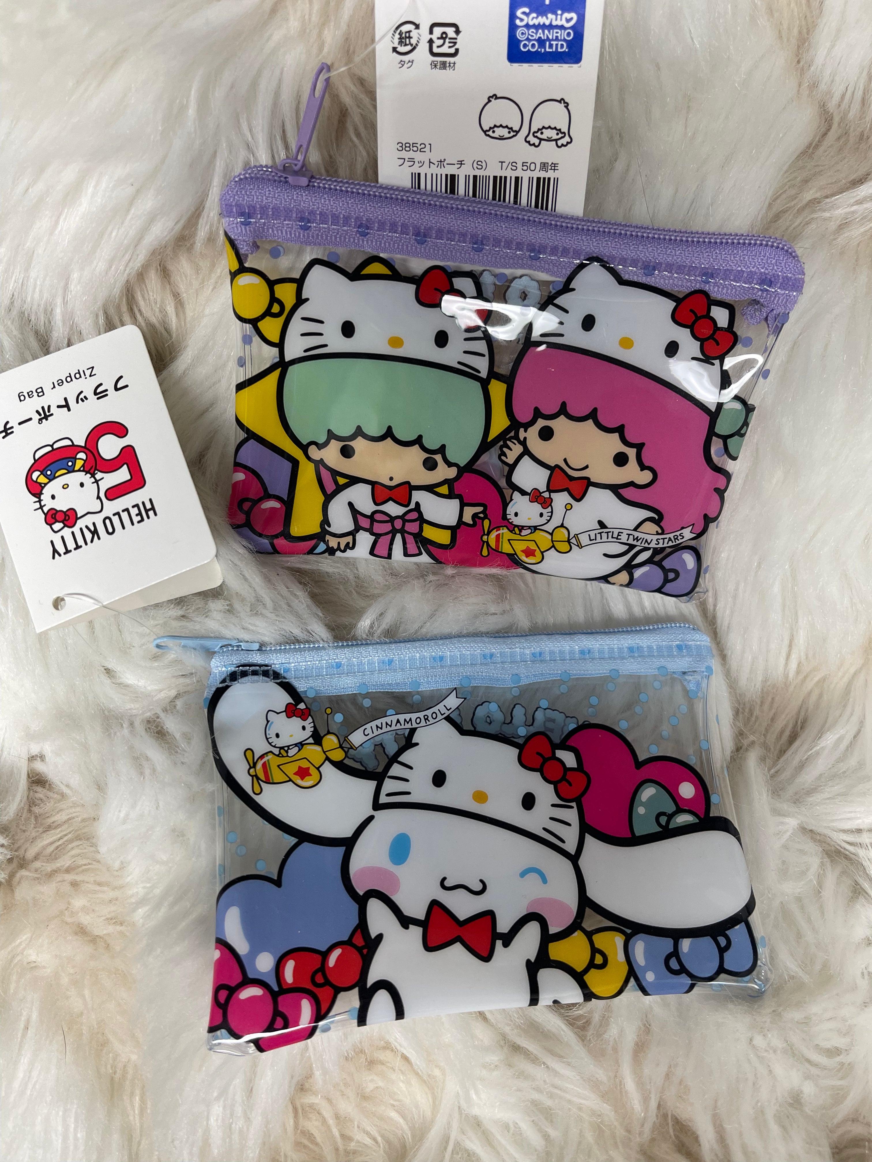 Sanrio Hello Kitty 50th Anniversary Zippered Pouch - Cute Kawaii Cosmetic Bag for Makeup, Travel & School Essentials | Perfect Gift for Girls & Women