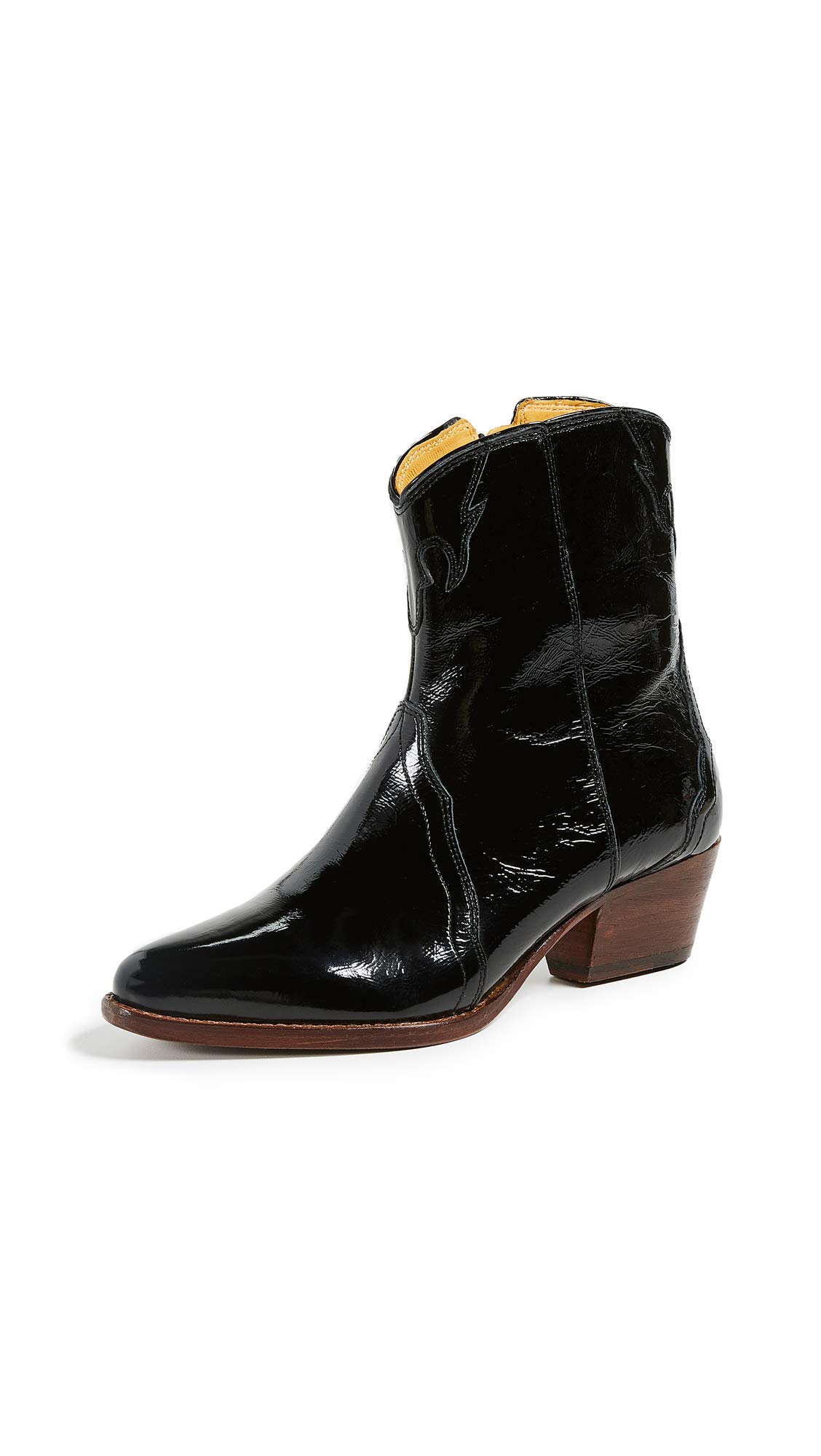 Free People New Frontier Western Boots for Women - Stylish Cowgirl Ankle Boots with Leather & Suede | Perfect for Country Concerts, Rodeos & Fall Fashion