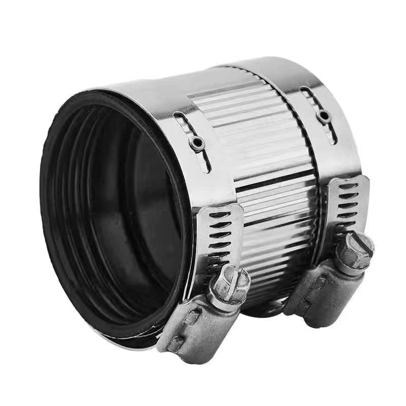 Stainless Steel Pipe Coupling - Flexible PVC & Metal Pipe Connector (2 Inch/56mm-60mm) for Plumbing, Irrigation & Industrial Applications
