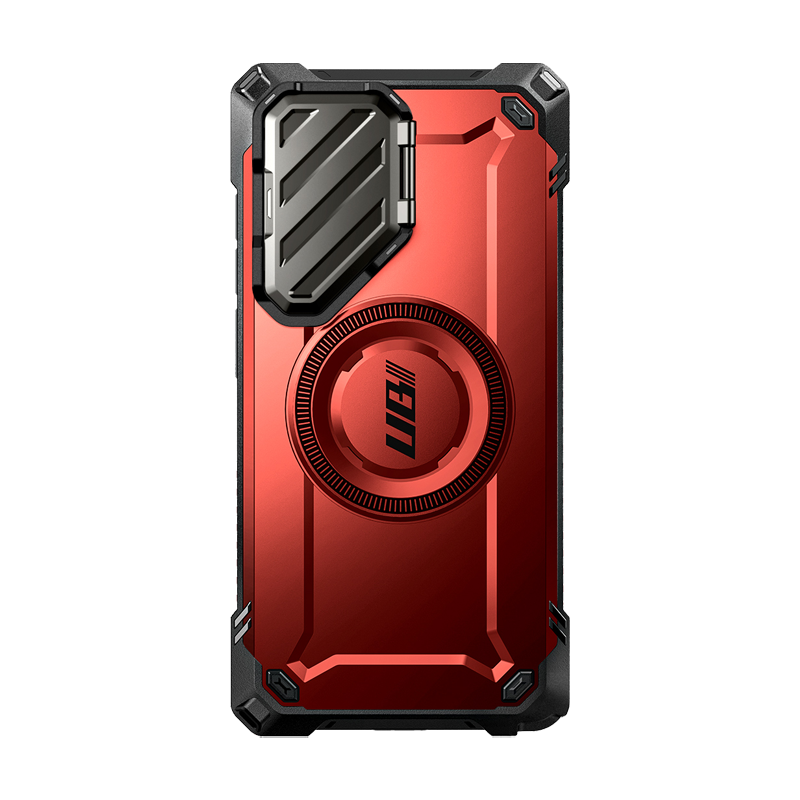 Samsung Galaxy S25 Ultra Unicorn Beetle MAG XT Bumper Case - Shockproof Protective Cover with Magnetic Mount, Metallic Red - Perfect for Outdoor Adventures & Daily Use