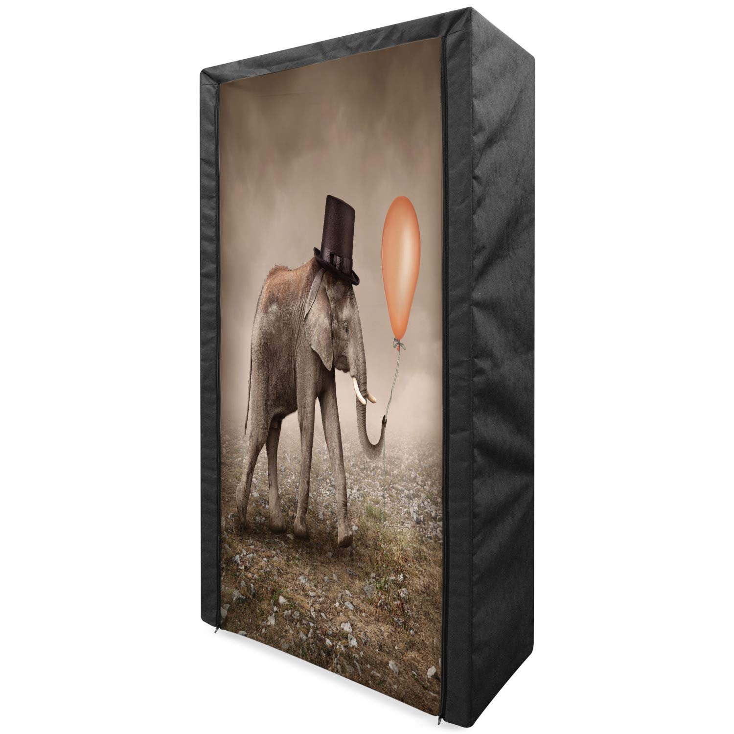 Ambesonne Elephant Portable Fabric Wardrobe | 33.5