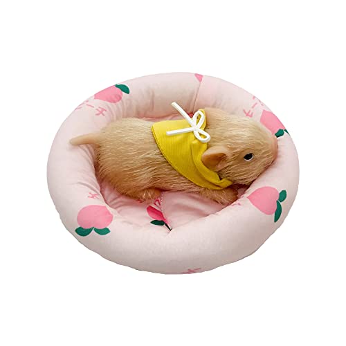 Premium Silicone Hamster Accessories Set with Pink Piglet Cushion - Small Pet Cage Decor for Hamsters, Gerbils & Mice - Perfect for Cage Enrichment & Playtime Comfort