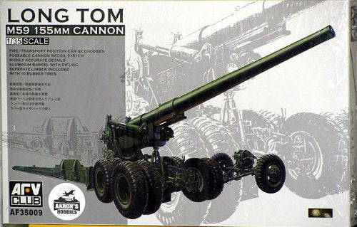 1/35 Scale AFV 35009 M59 155mm Long Tom Cannon Military Model Kit - Perfect for WWII Dioramas, Historical Collectors & Scale Modeling Enthusiasts