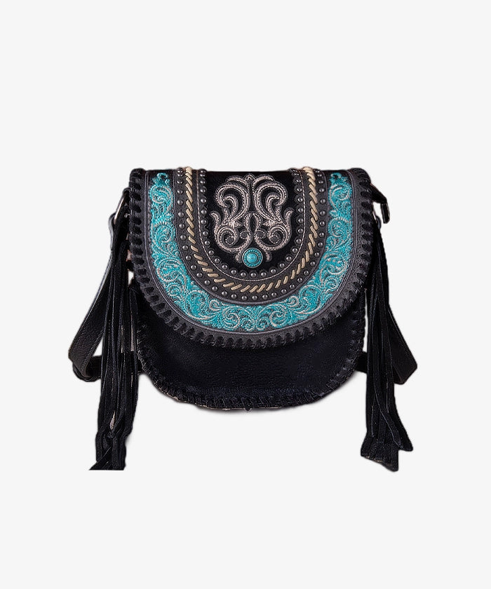 Montana West Fringe Concho Crossbody Bag for Women - Stylish Leather Shoulder Purse with Western Design | Perfect for Casual Outings, Parties & Everyday Use