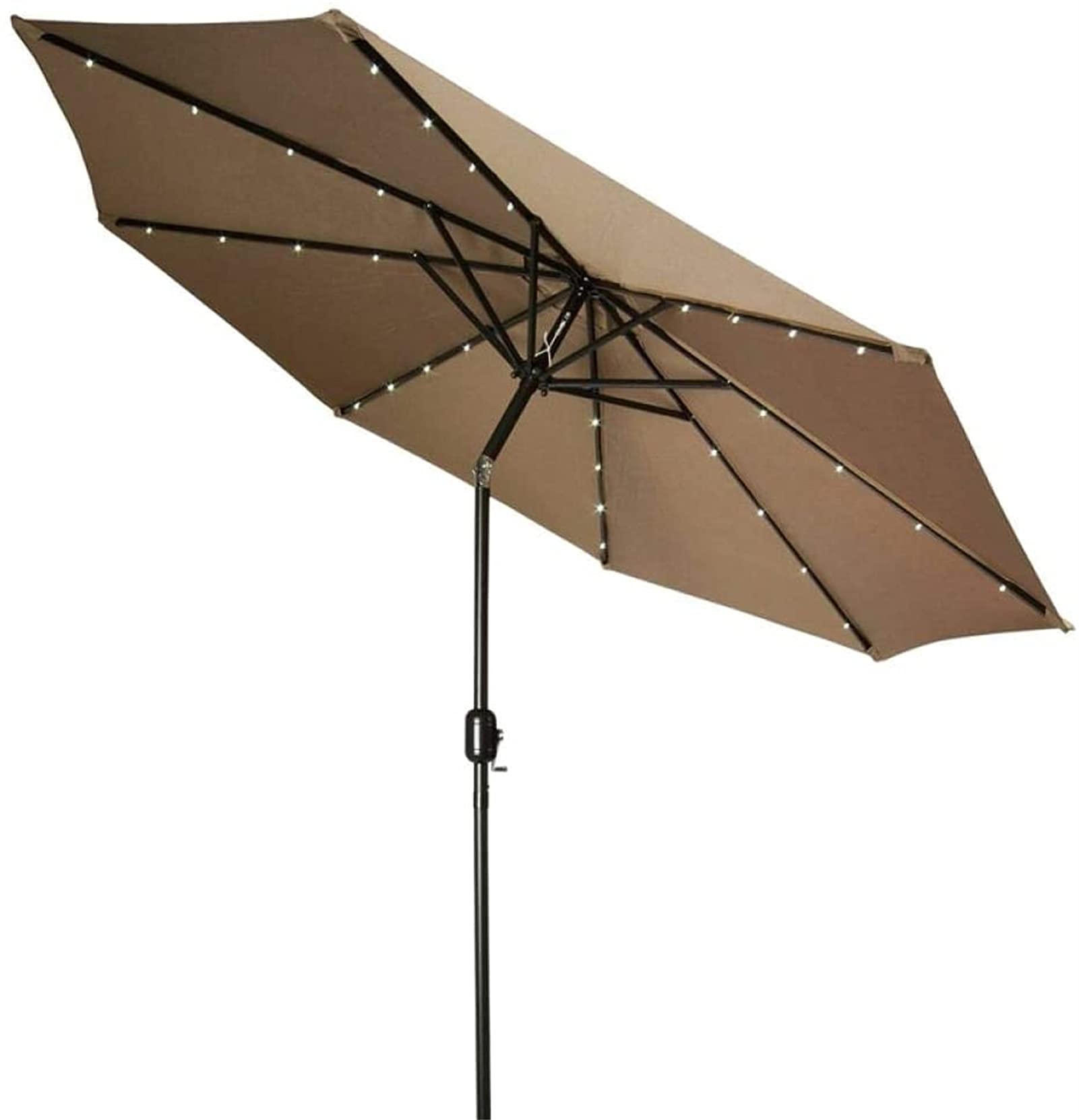 AWJ 72 LED Solar Umbrella String Lights - Waterproof Outdoor Patio Umbrella Lights for Garden, Wedding, Christmas Decor - White Solar Powered Fairy Lights for Camping Tents, Backyard, Porch & Parties