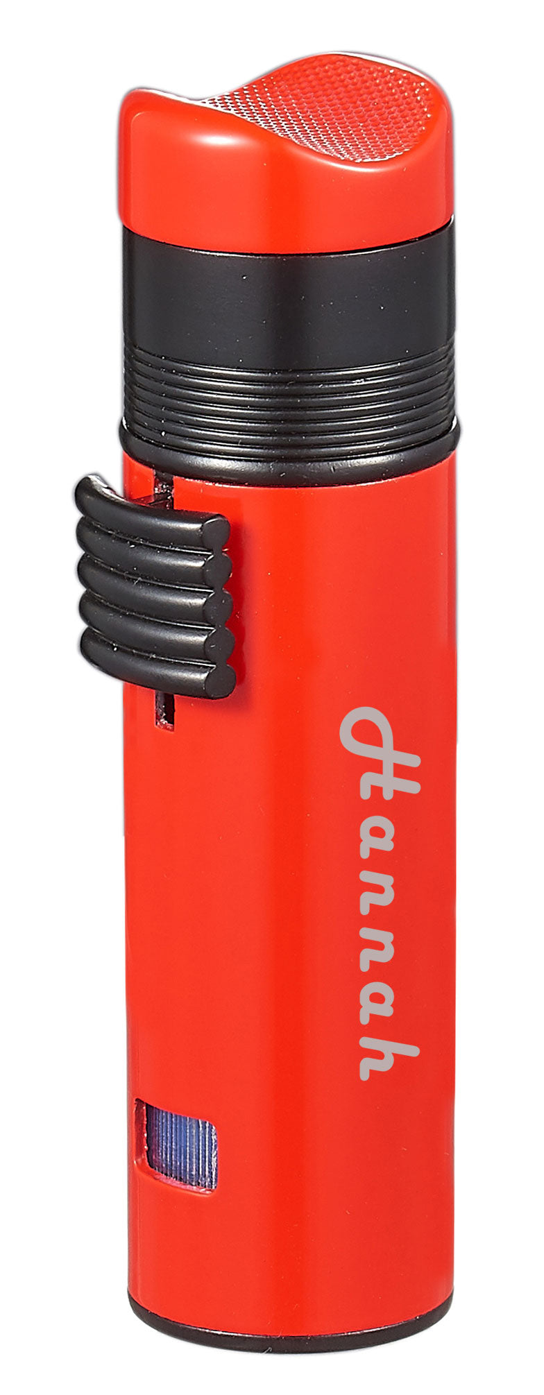 Visol Triple Torch Windproof Butane Lighter - Red | Refillable Jet Flame Lighter for Cigars, BBQ, Camping & Outdoor Use
