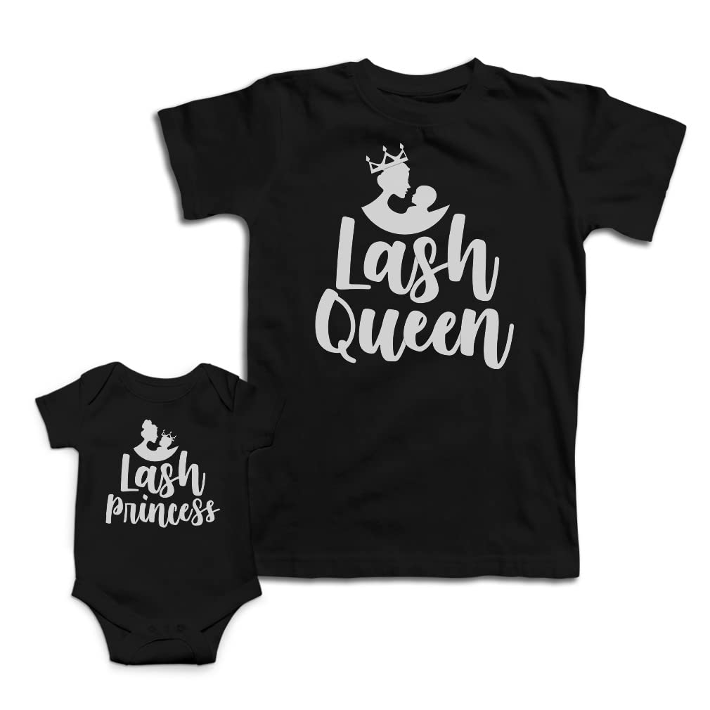 Mother's Day Matching Outfits for Mom and Baby - Cotton Lash Princess & Lash Queen Set | Perfect for Family Photos & Special Occasions