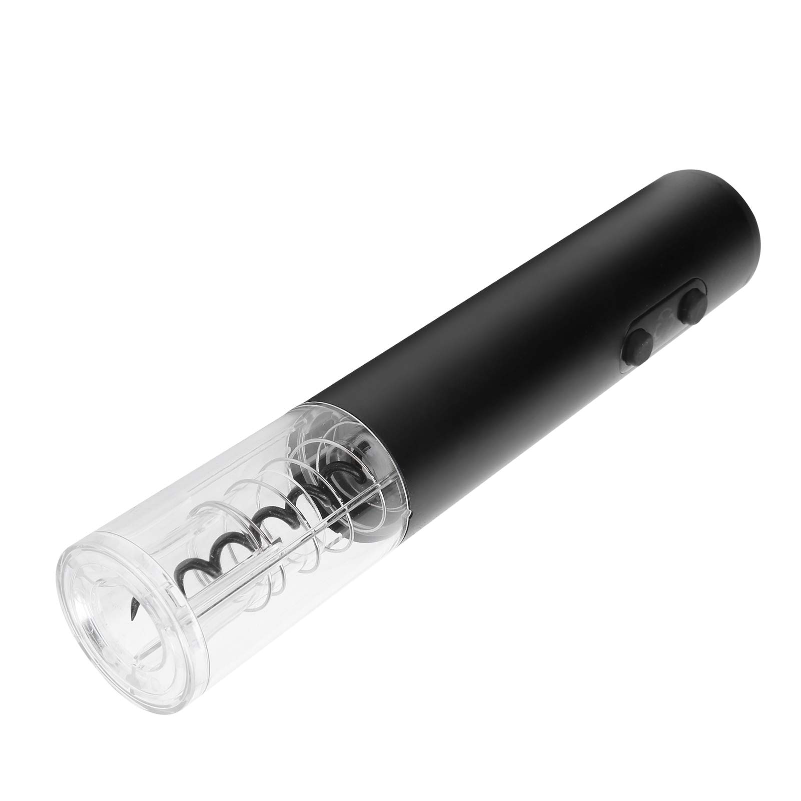 Electric Wine Opener with Foil Cutter - Rechargeable Battery Powered Corkscrew, High Quality Stainless Steel Wine Bottle Opener for Wine Lovers (Black) - Perfect for Home Bars, Dinner Parties & Gift Giving