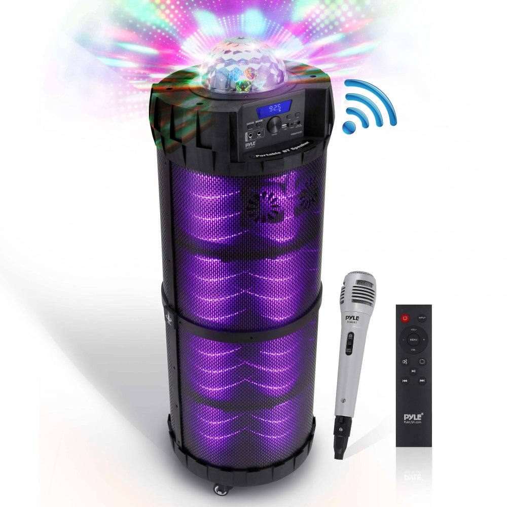 Best Portable Microphone with LED Speaker System - Wireless Bluetooth Karaoke Mic for Parties, Travel & Outdoor Singing - Perfect for Home, Gigs & Camping