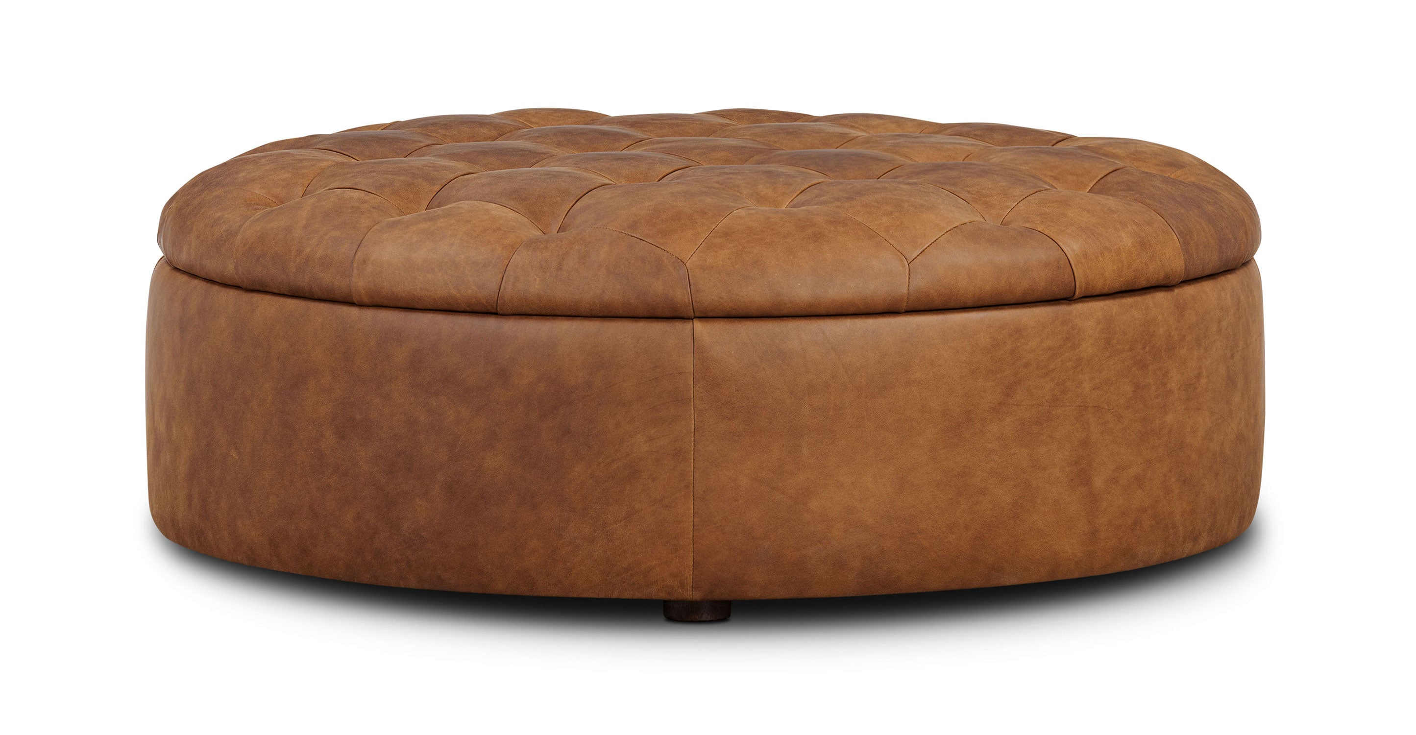 Zahra Genuine Leather Storage Ottoman Bench with Lift Top - Extra Large Footrest, Coffee Table & Hidden Storage for Living Room, Bedroom & Nursery